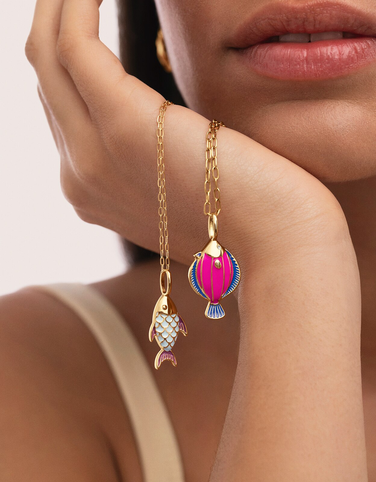Charm Bora Bora de Liga de Metais Banhado a Ouro Multicolor-5