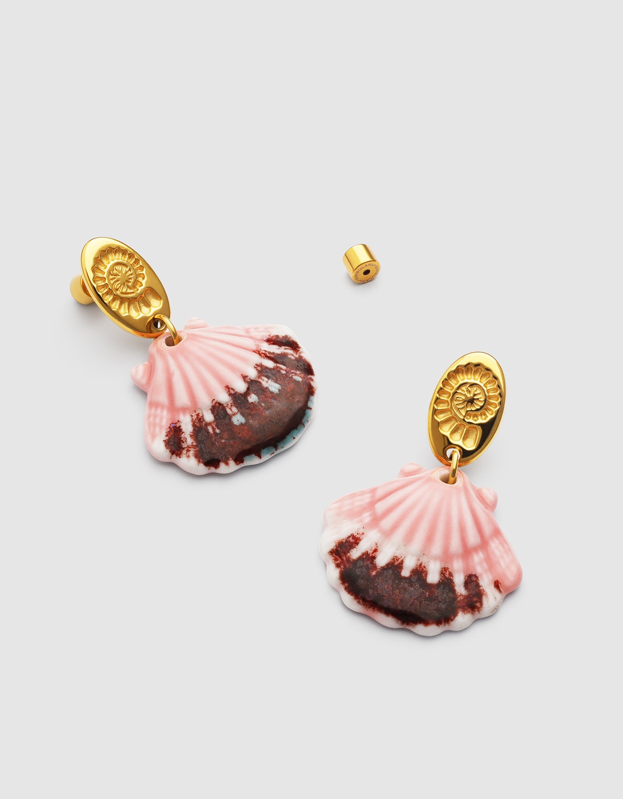 Brincos Sira de Aço Banhado a Ouro Rosa-4