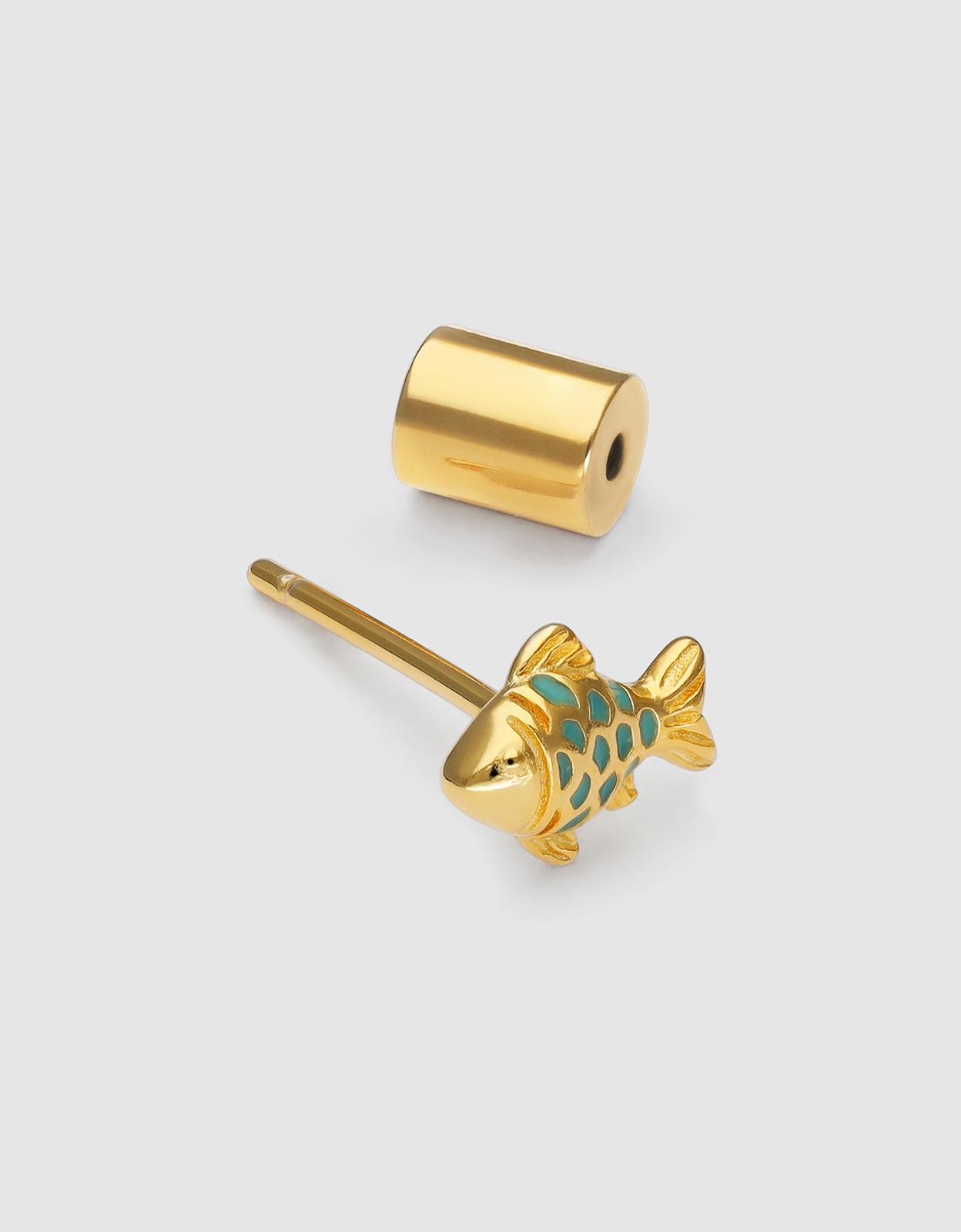 Piercing Azura de Liga de Metais Banhado a Ouro Azul-3
