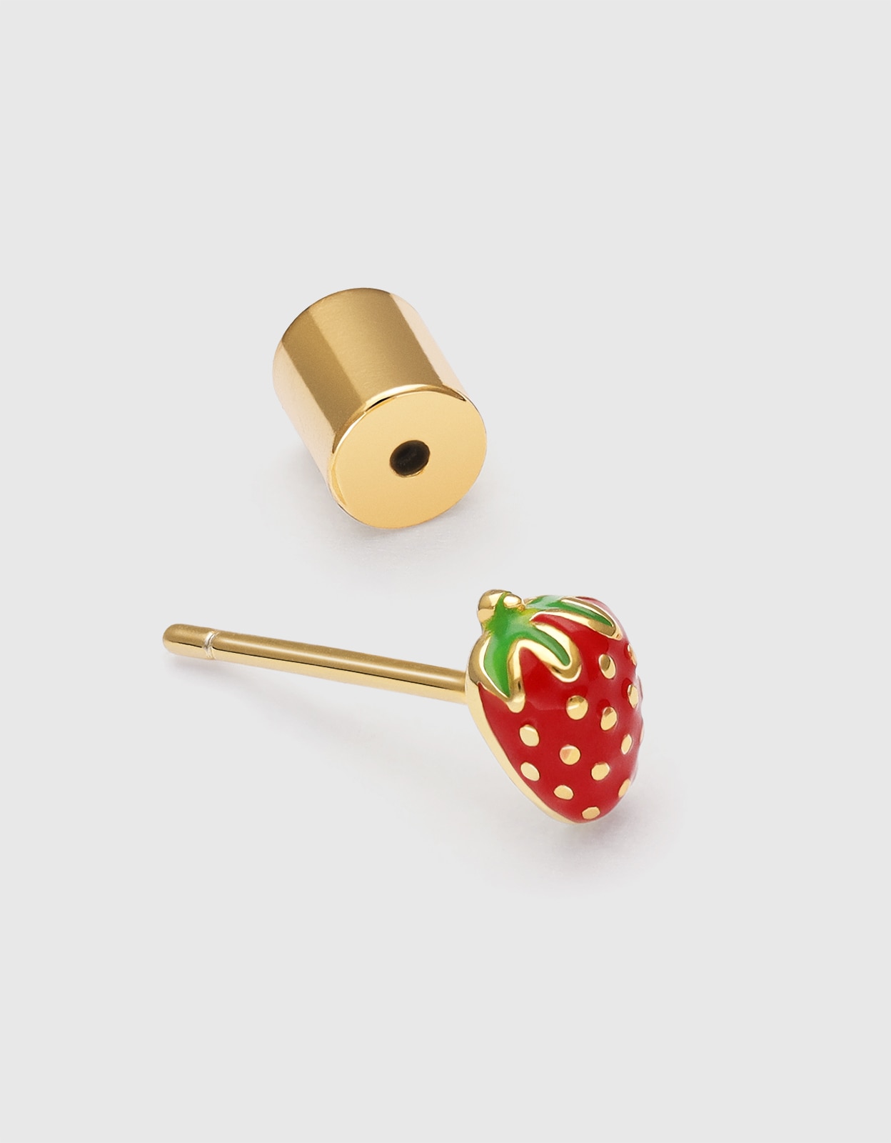 Piercing Morango de Liga de Metais Banhado a Ouro Multicolor-3