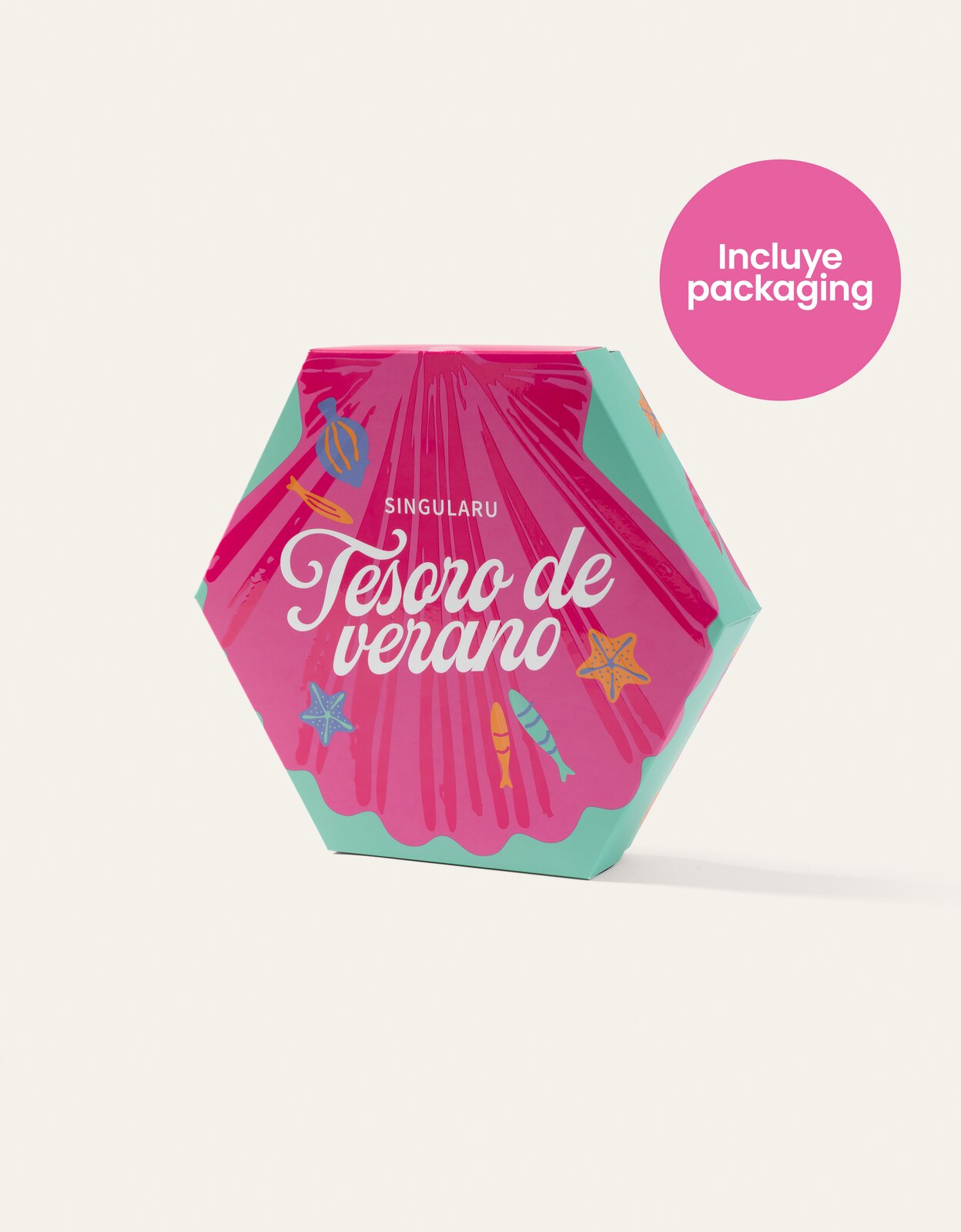 Cofre Presente Oceánic Verão de Aço Banhado a Ouro Multicolor-4