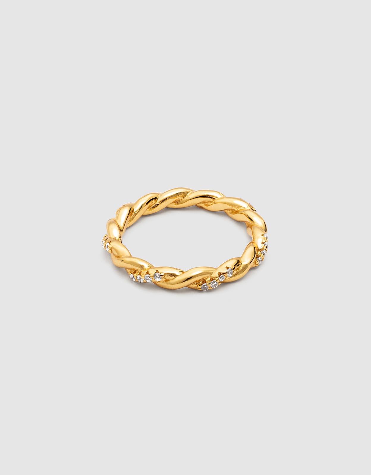 Imagem 0 de Anel Tressia de Liga de Metais Banhado a Ouro
