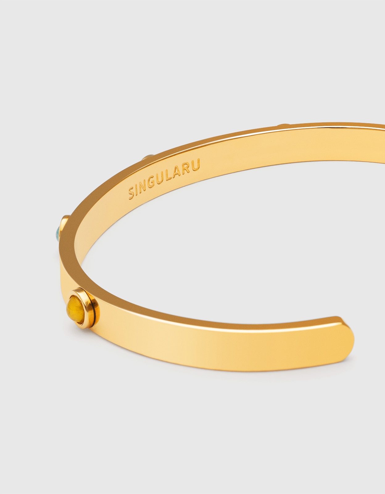Bracelete Gina de Aço Banhado a Ouro Multicolor-3