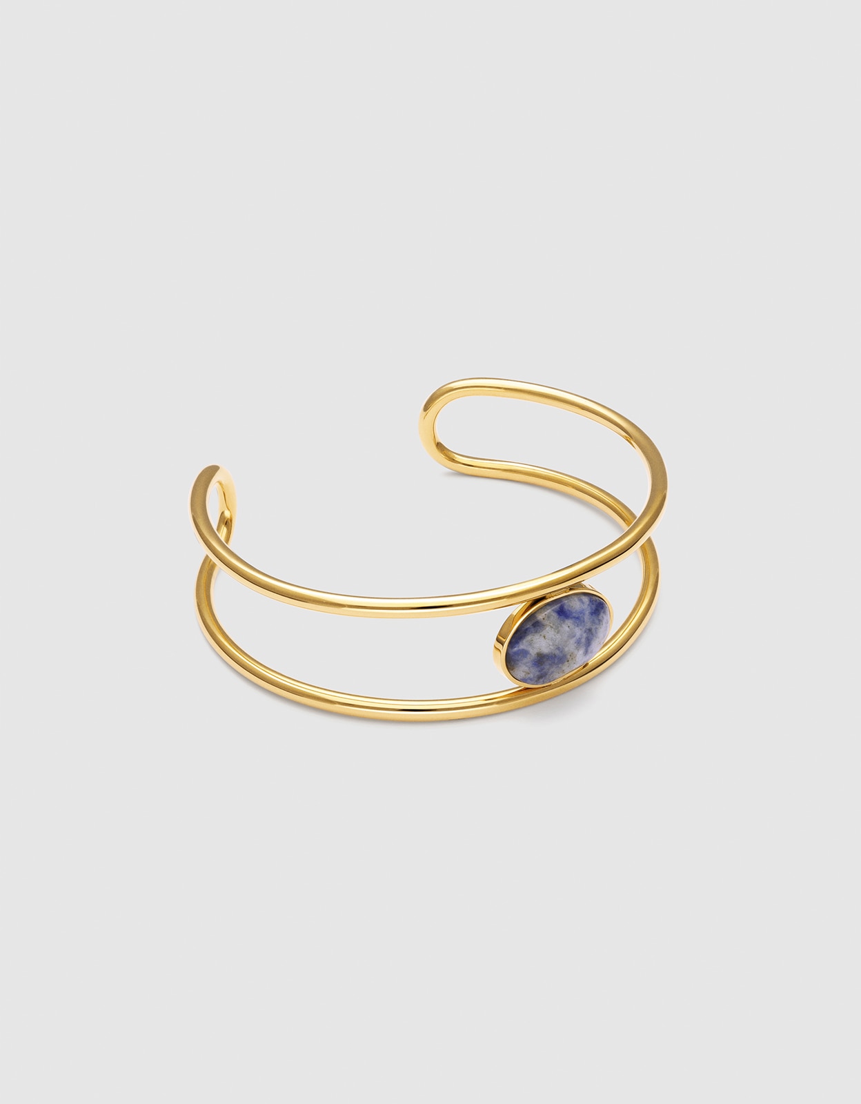 Imagem 0 de Bracelete Cianita de Aço Banhado a Ouro