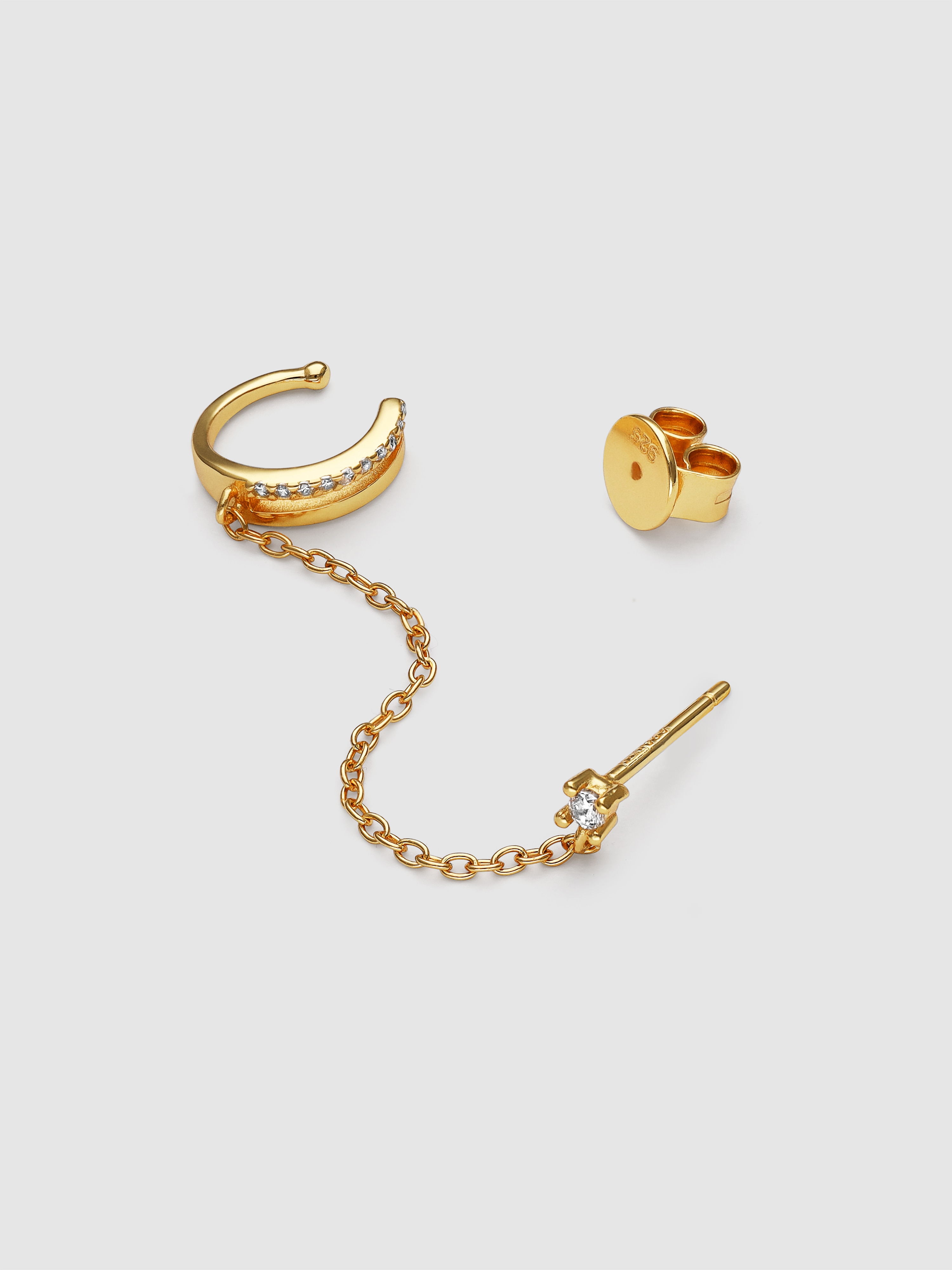 Piercing Zoe de Liga de Metais Banhado a Ouro Dourado-3
