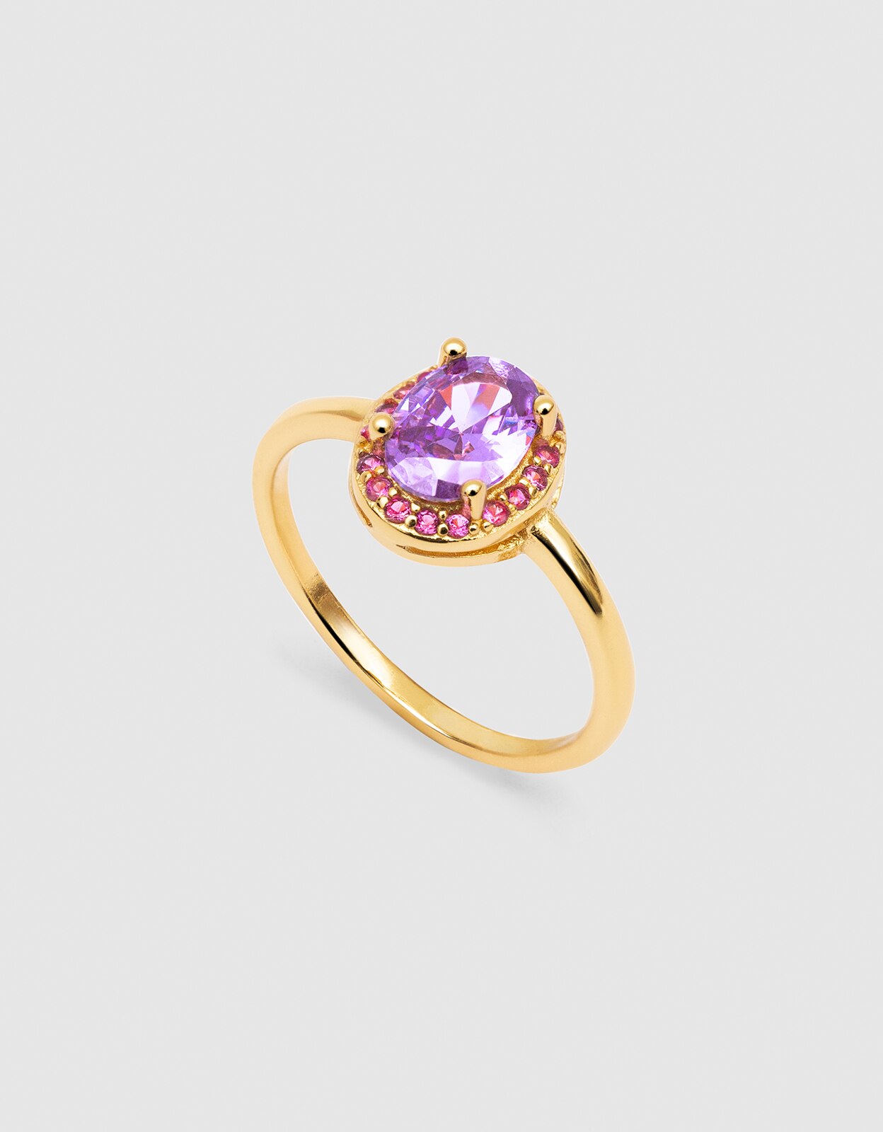Anel Grape Colors de Liga de Metais Banhado em Ouro Multicolor-3