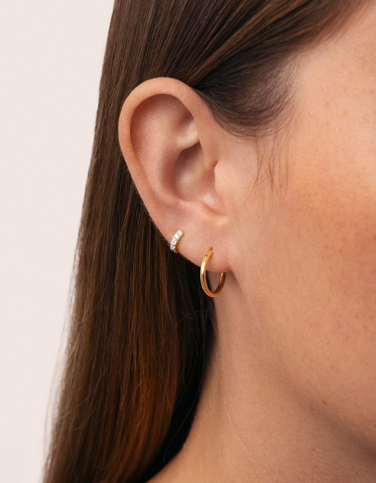 Piercing Aro Cleo S de Liga de Metais Banhado a Ouro Branco-2