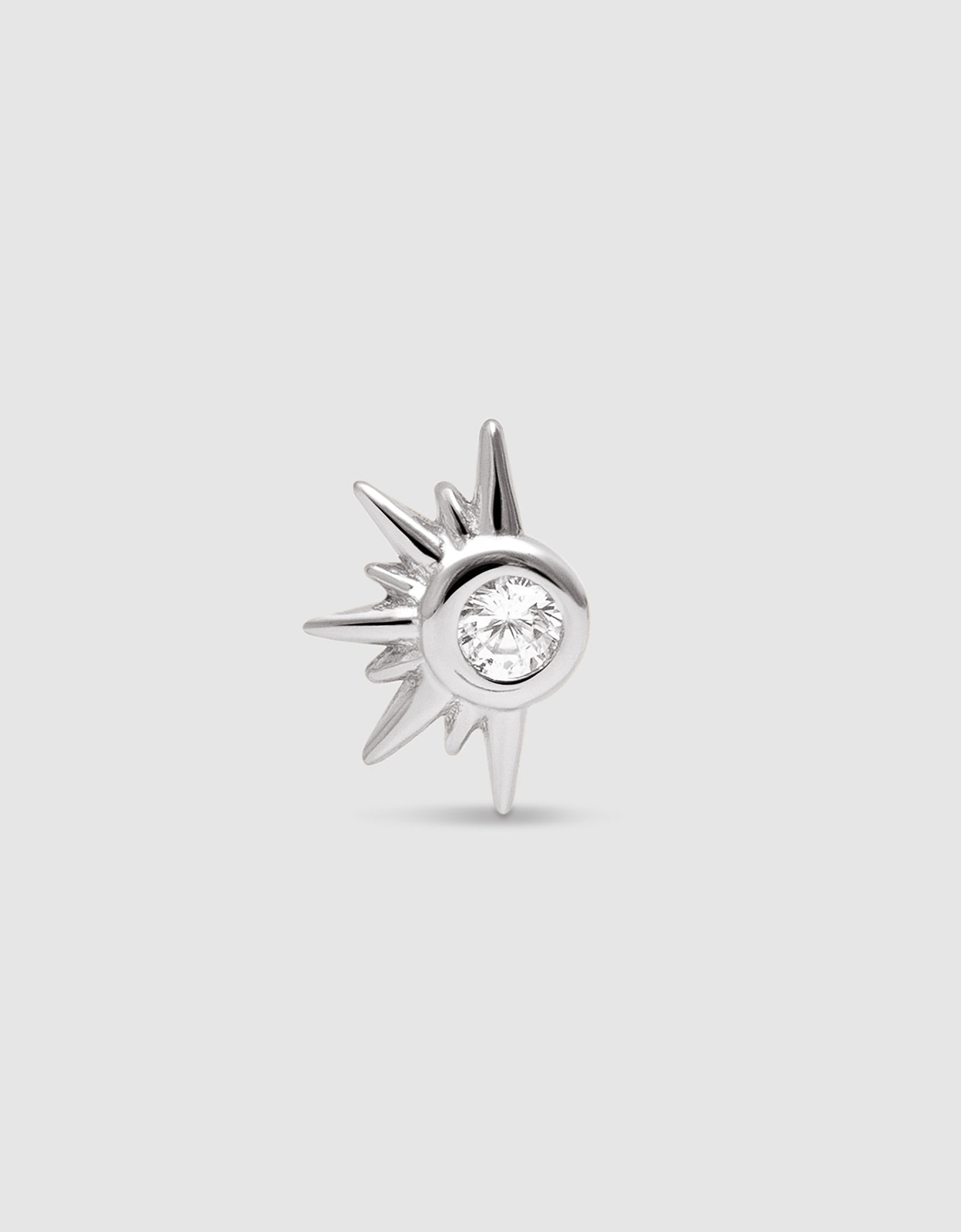 Imagem 0 de Piercing Solar de Liga de Metais Banhado em Ródio