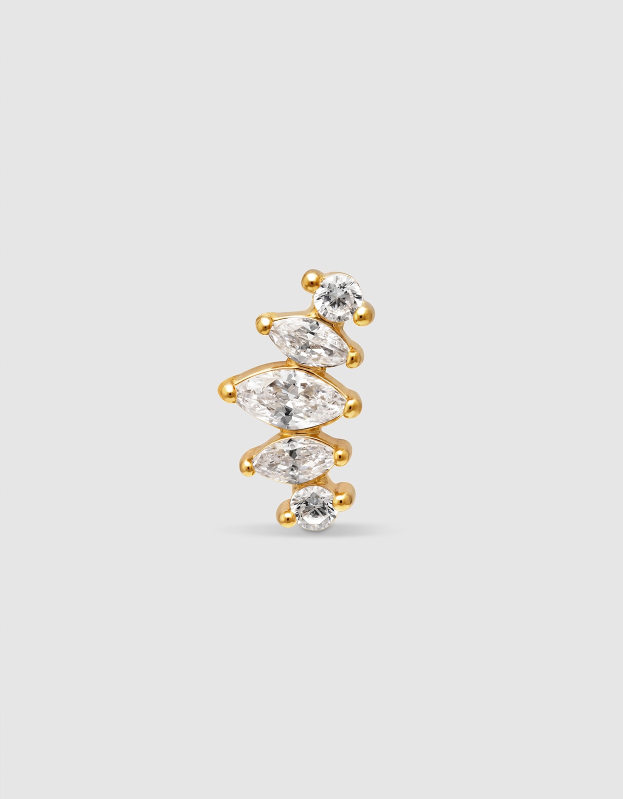 Imagem 0 de Piercing Fiord Spark de Aço Banhado a Ouro