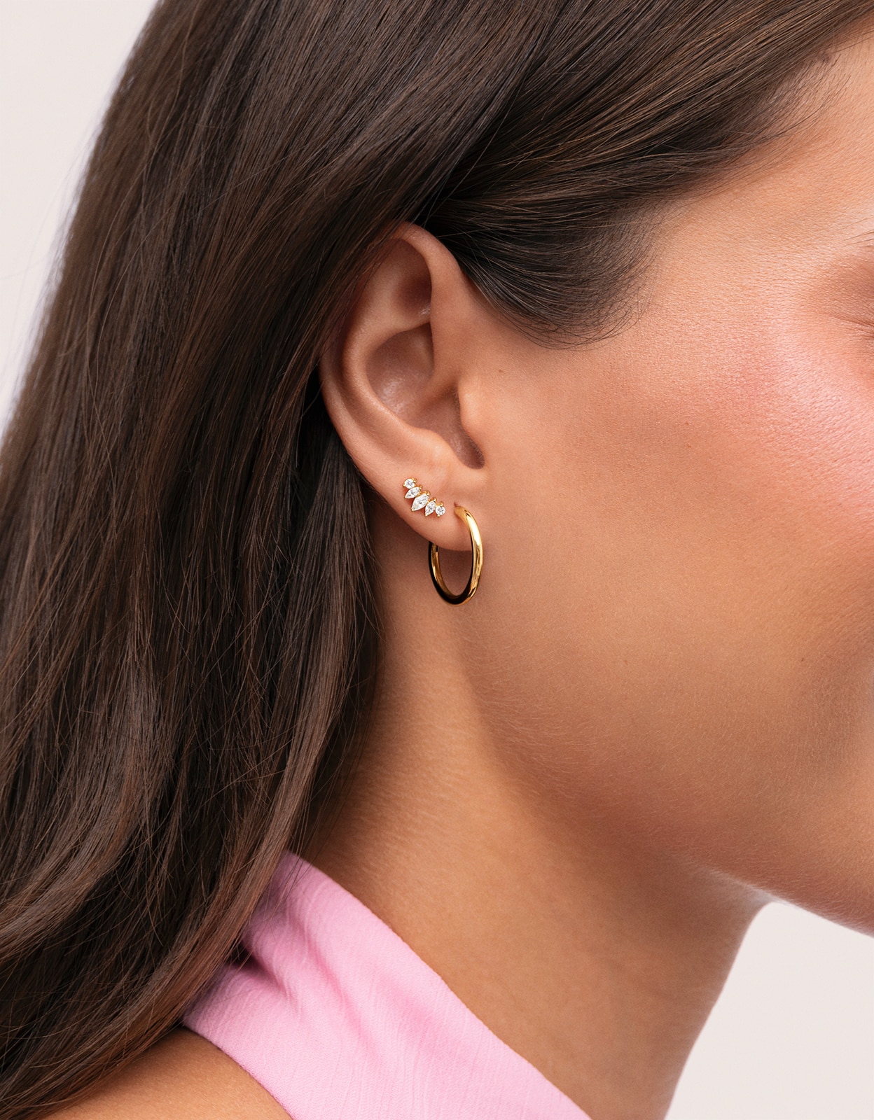 Piercing Fiord Spark de Aço Banhado a Ouro Dourado-2