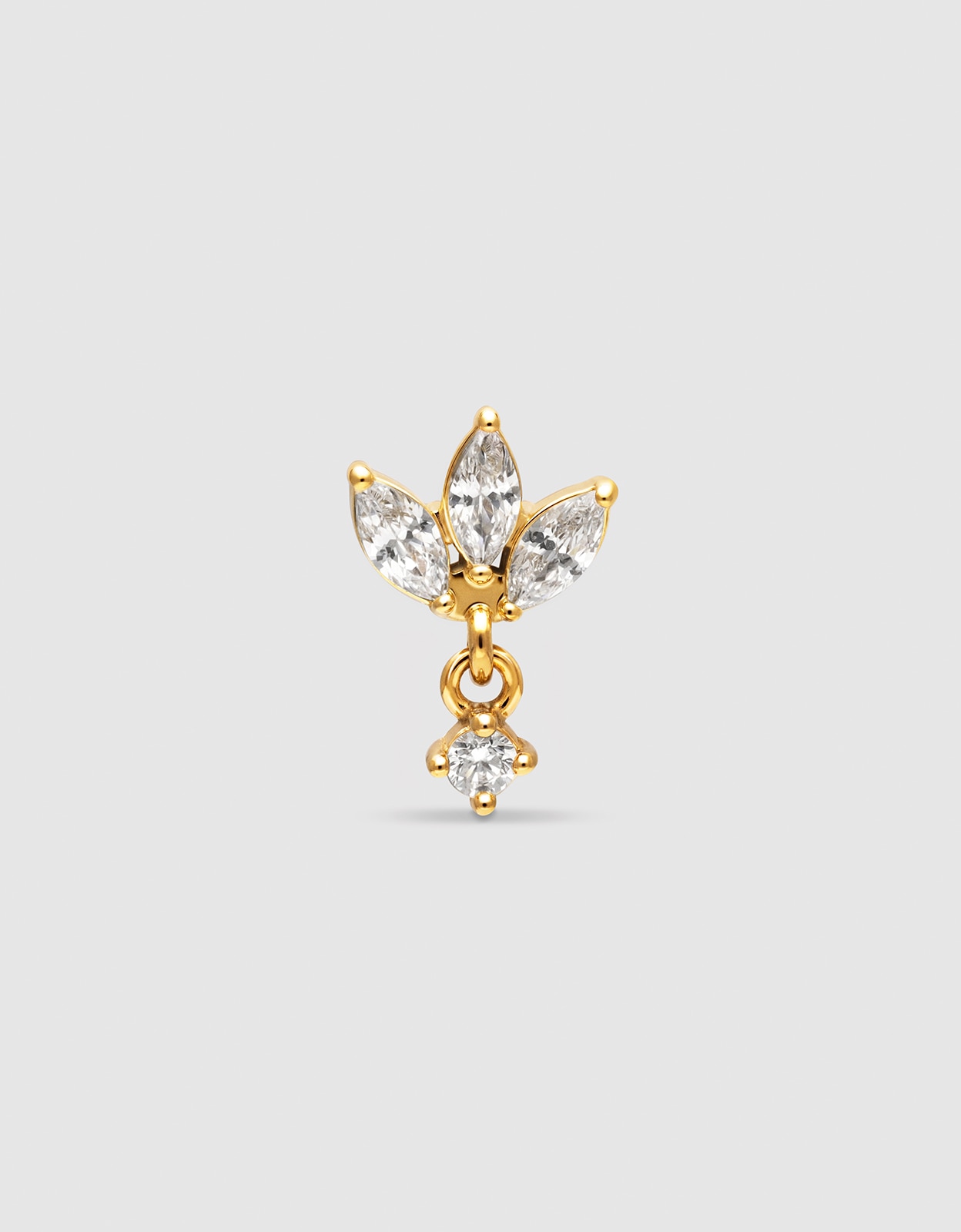 Imagem 0 de Piercing Loto Spark de Aço Banhado a Ouro