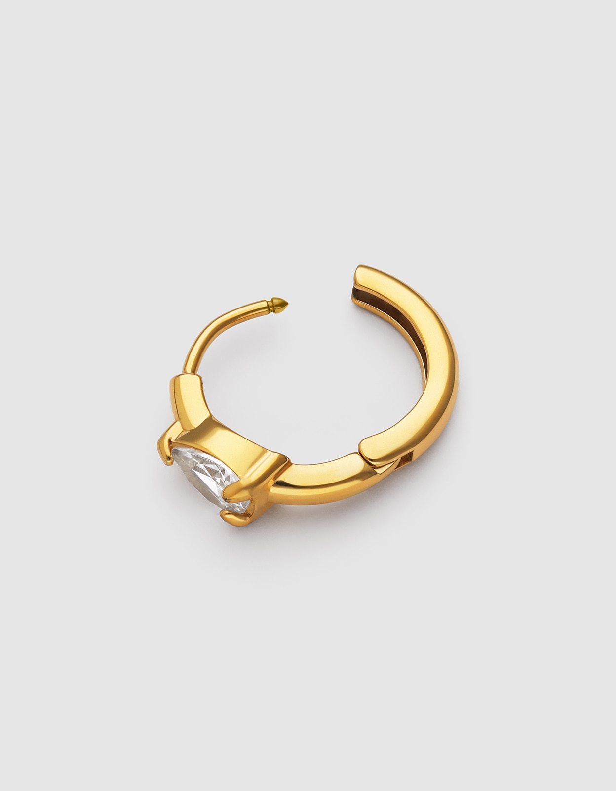 Piercing Gota Spark de Aço Banhado a Ouro Dourado-3
