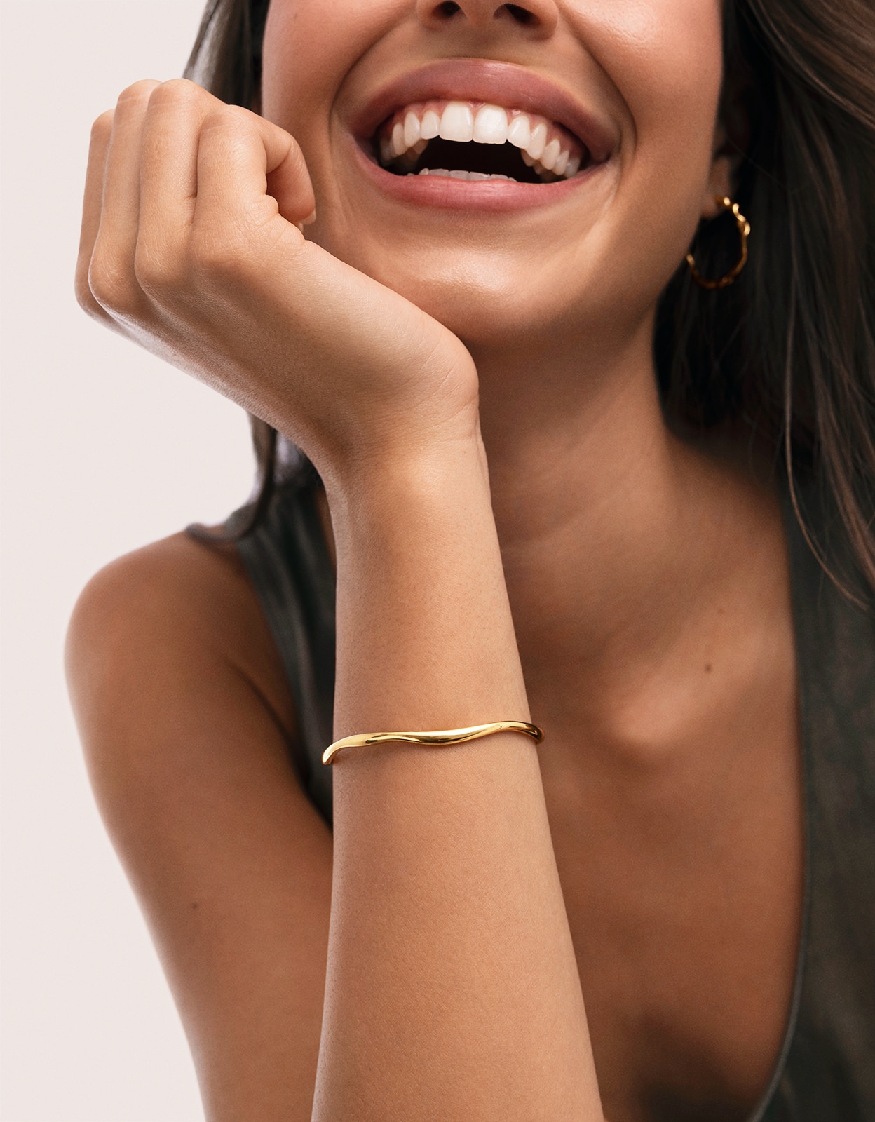 Bracelete Dane de Aço Banhado a Ouro Dourado-5