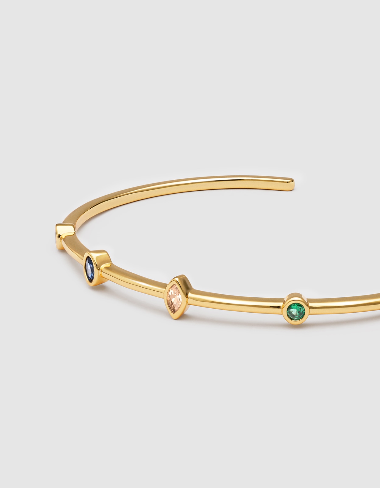 Bracelete Leonor de Liga de Metais Banhado a Ouro Multicolor-3