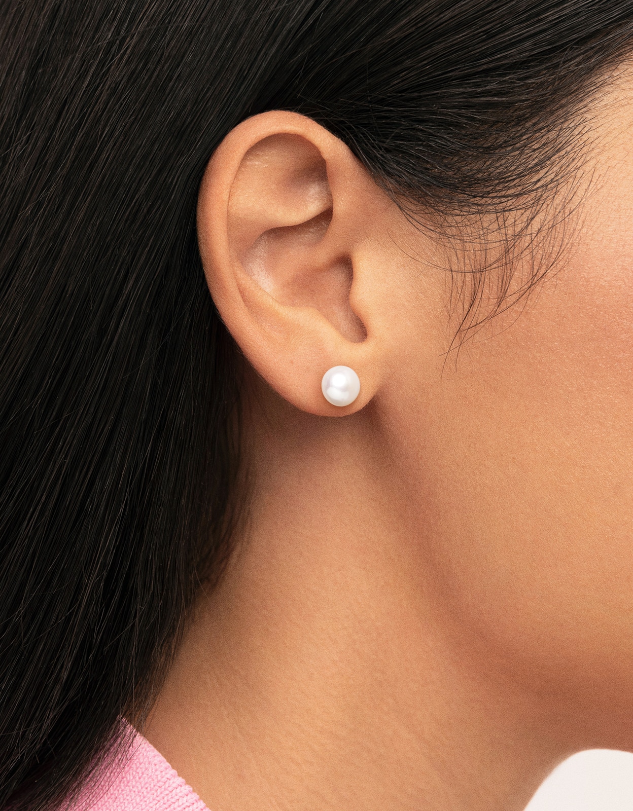 Brincos Single Pearl de Aço Prateado-2
