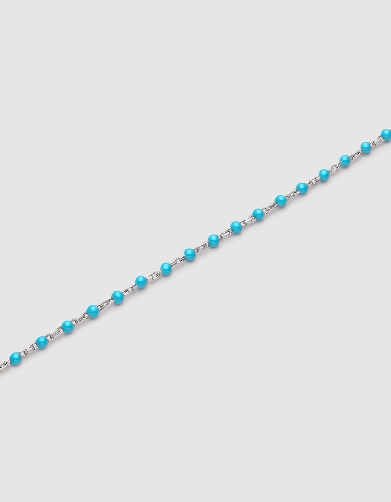 Pulseira de Corrente Dots Turquoise Enamel de Aço Azul-3