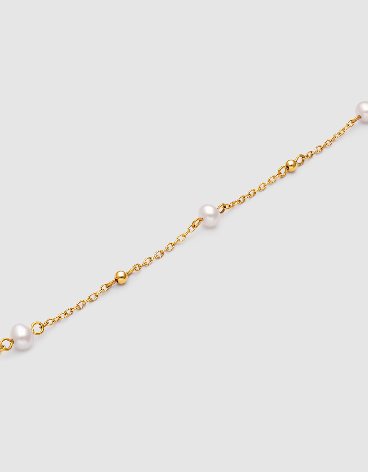 Pulseira de Corrente Bahia Pearls de Aço Banhado a Ouro Branco-3