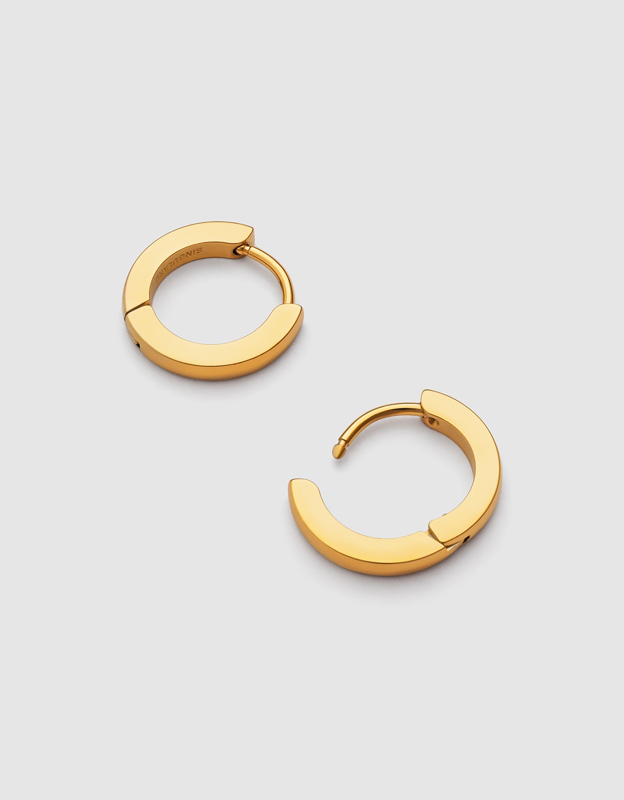 Brincos de Aro 10mm de Aço Banhado a Ouro Dourado-3