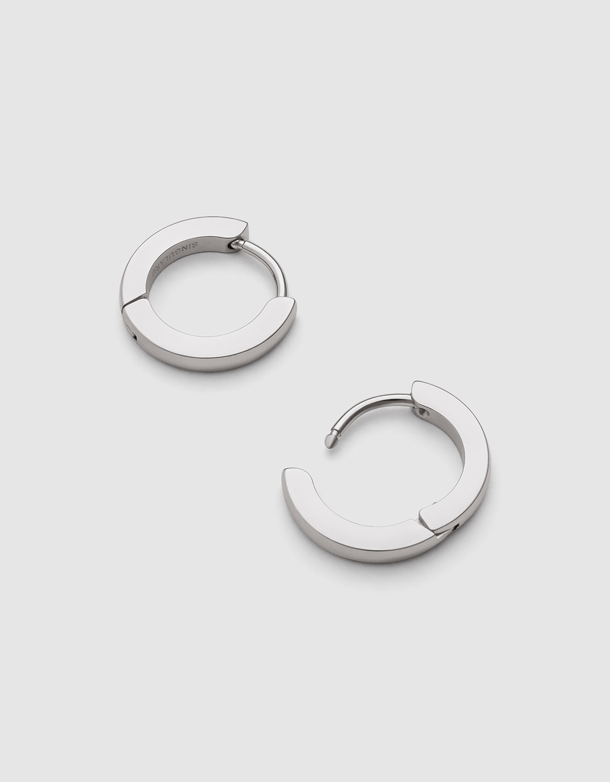 Brincos de Aro 10mm de Aço Prateado-3
