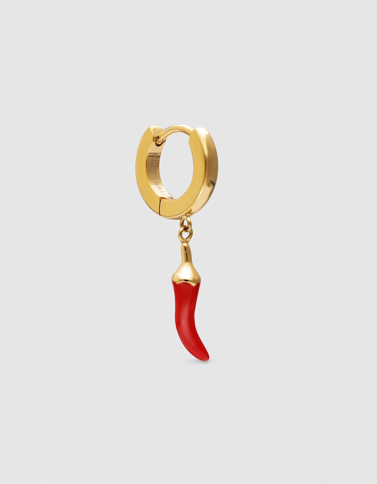 Imagem 0 de Piercing Argola Chili Enamel de Aço Banhado a Ouro