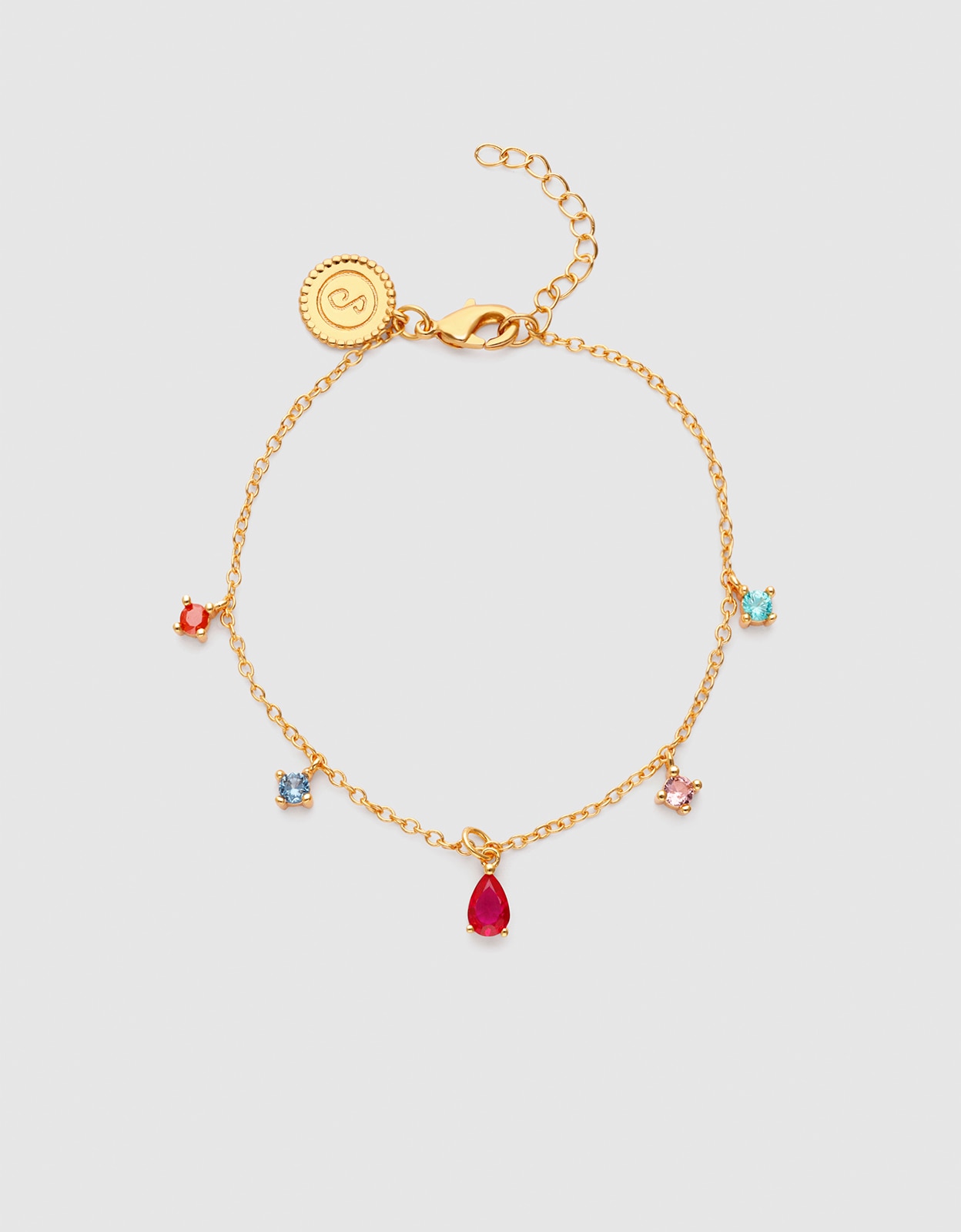 Imagem 0 de Pulseira de Cadeia Cascade Colors de Liga de Metais Banhada a Ouro