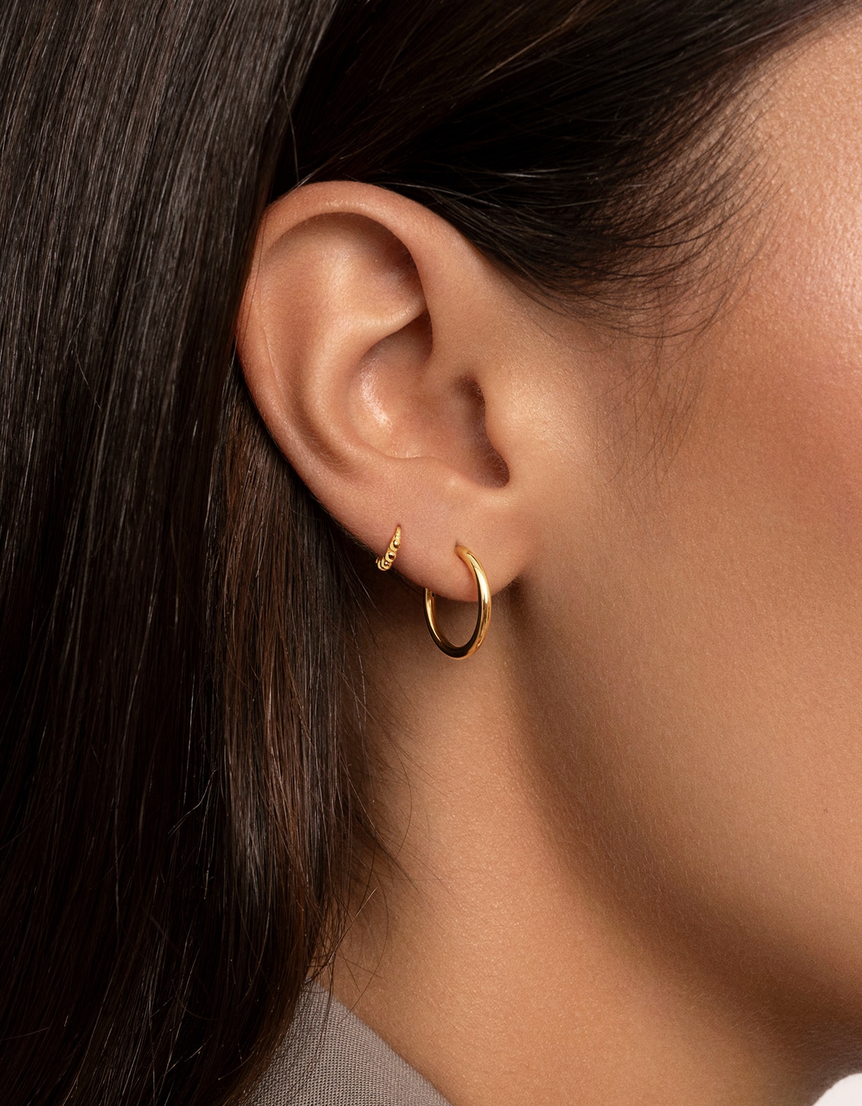 Piercing Pebbles Xs de Aço Banhado a Ouro Dourado-2