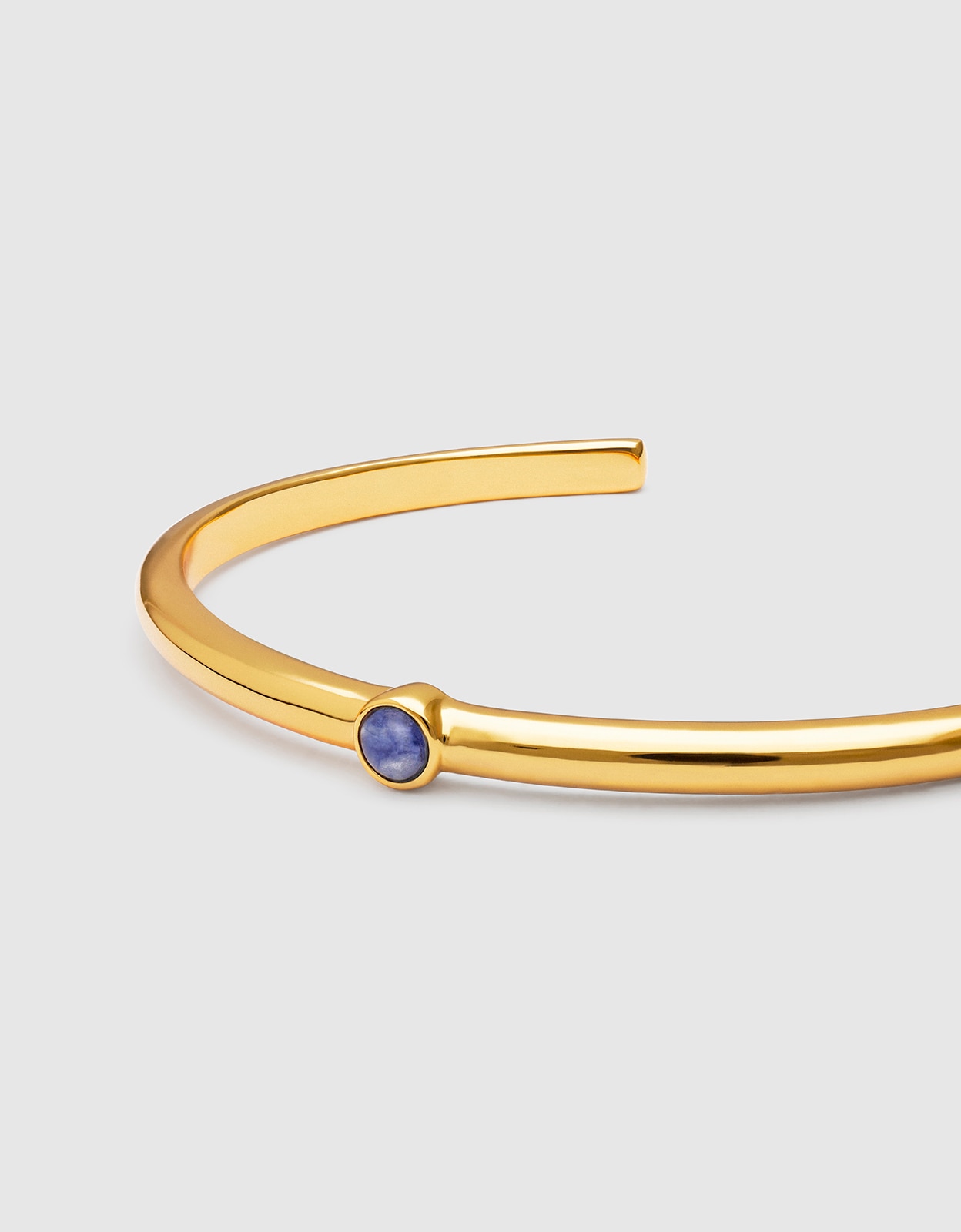 Bracelete Alma Cianita de Liga de Metais Banhado a Ouro Azul-4