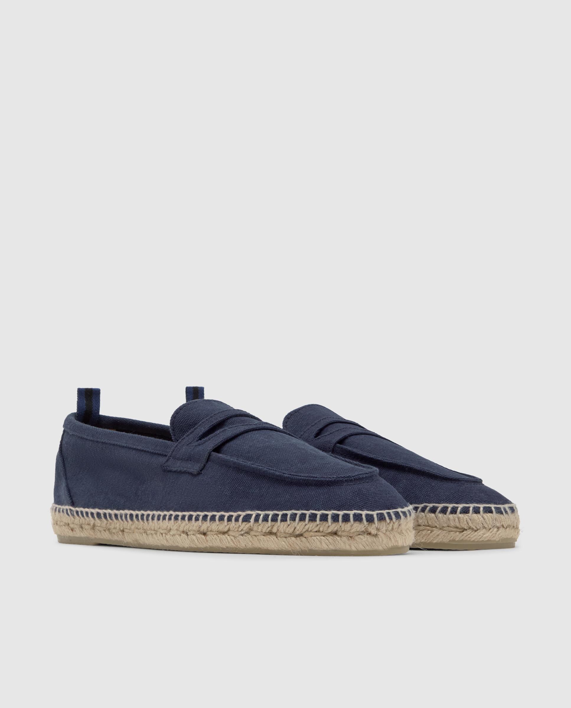 Alpercatas Nacho Estilo Mocassins com Sola de Juta Cosida Azul-marinho-2