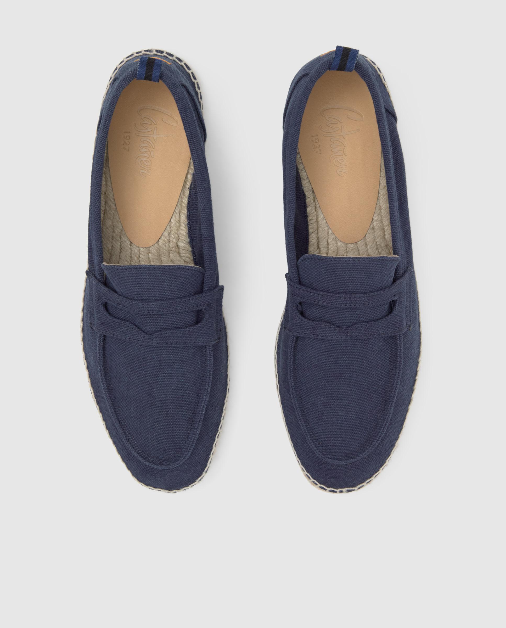 Alpercatas Nacho Estilo Mocassins com Sola de Juta Cosida Azul-marinho-3