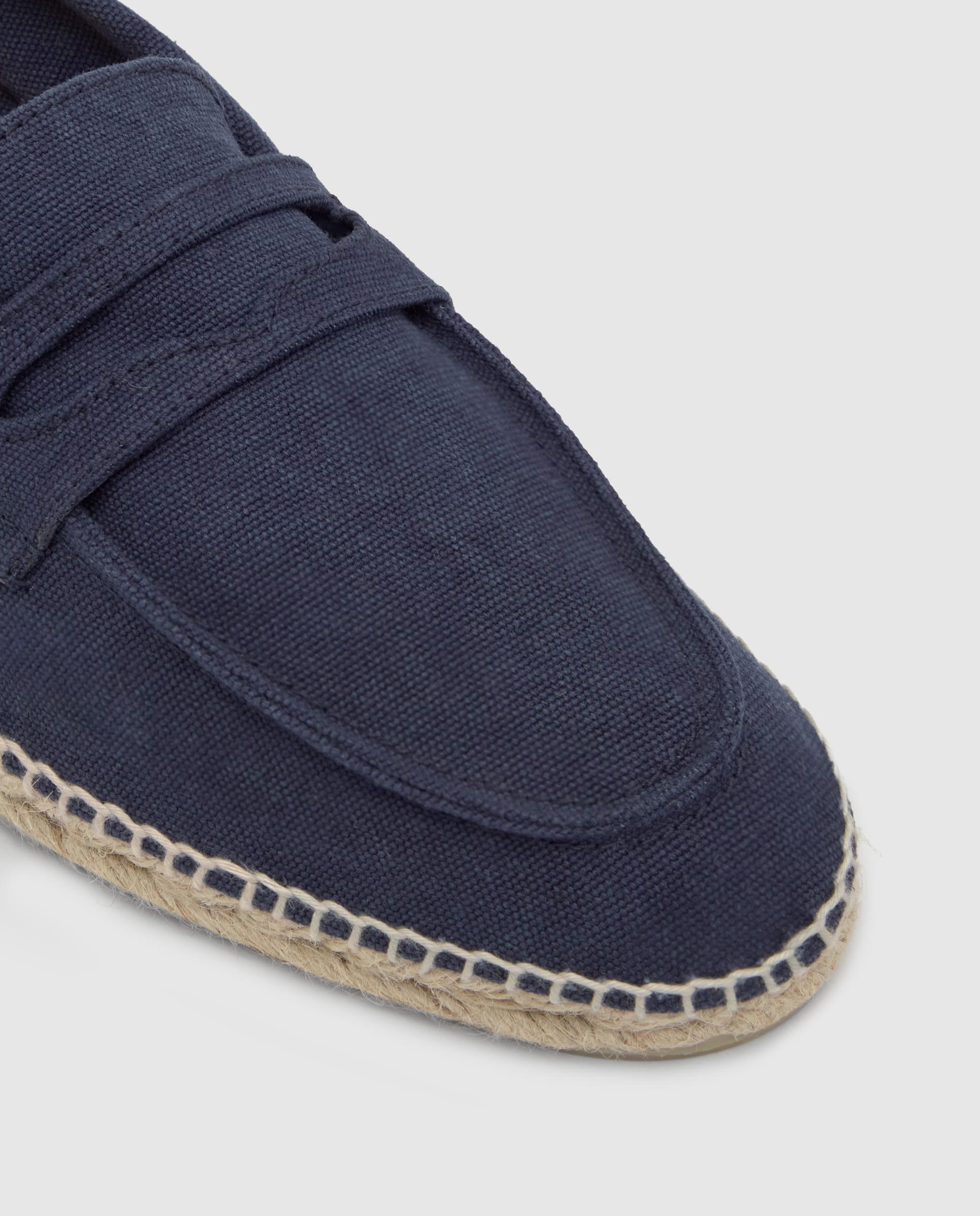 Alpercatas Nacho Estilo Mocassins com Sola de Juta Cosida Azul-marinho-4
