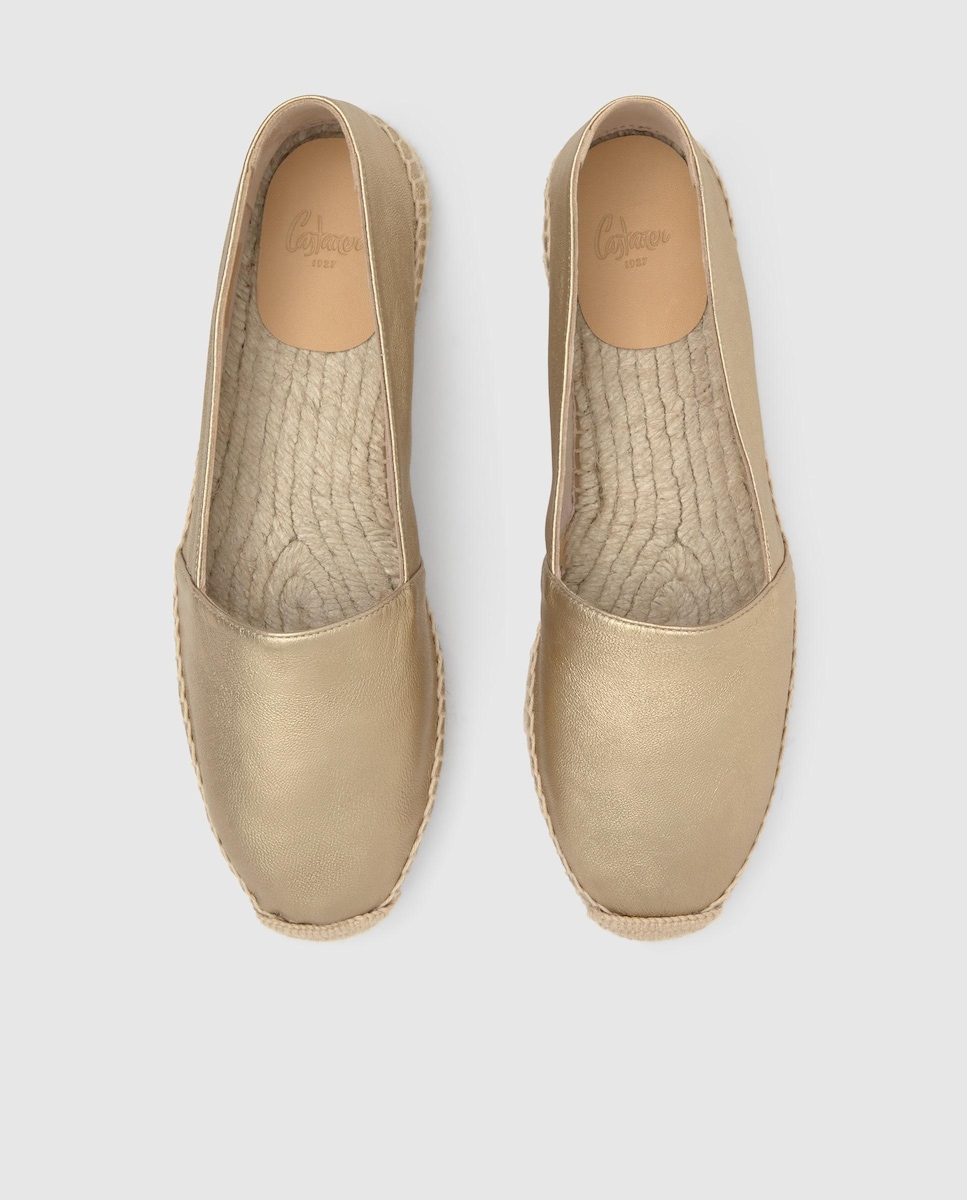 Alpercatas Rasas Kenda em Pele Metalizada Dourado-4