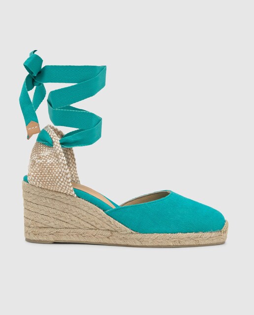 Imagem 0 de Alpercatas de Cunha Carina em Algodão Orgânico Lavado com Fecho de Tiras