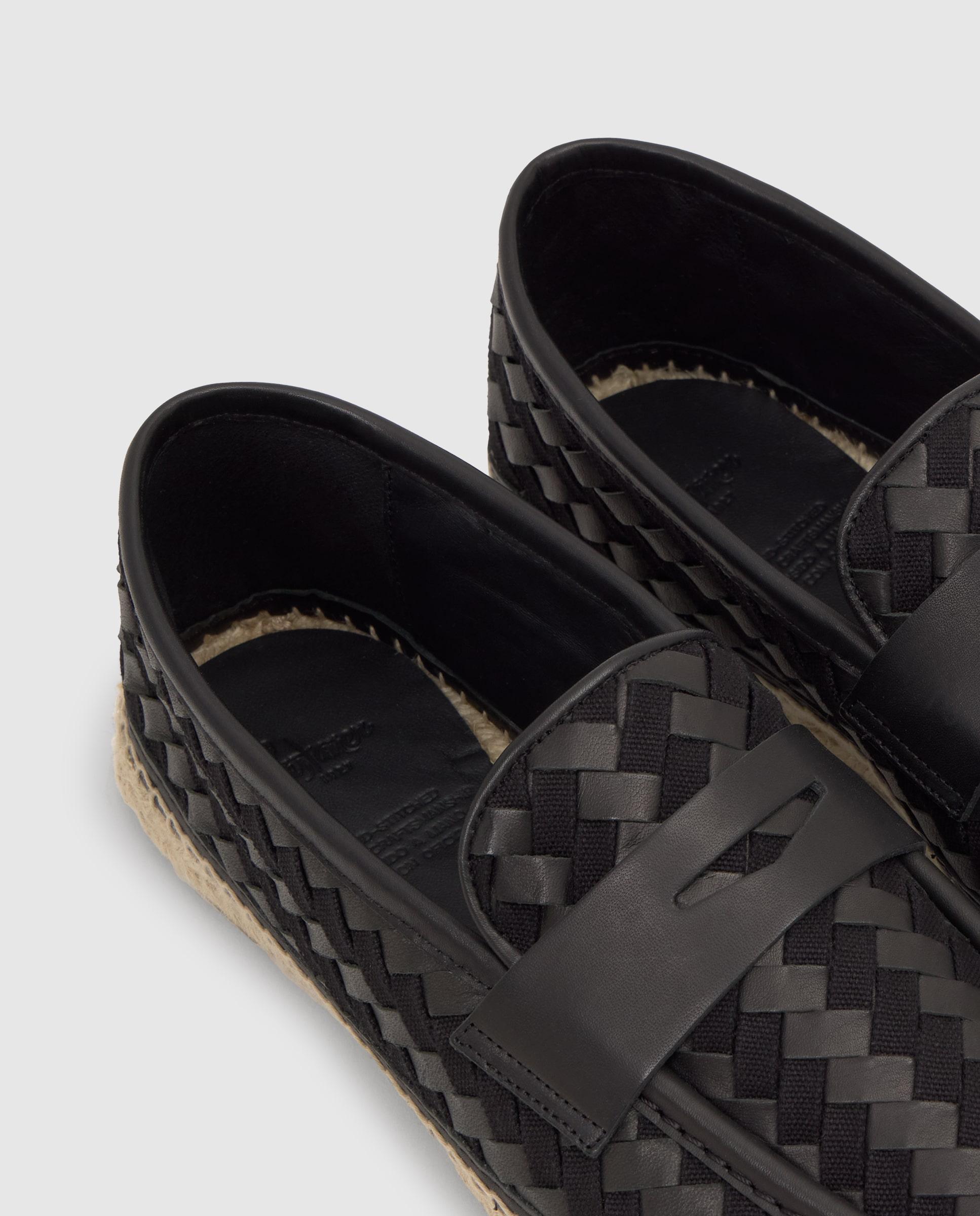 Alpercatas Noa Estilo Mocassins com Sola de Juta Cosida À Mão Preto-6