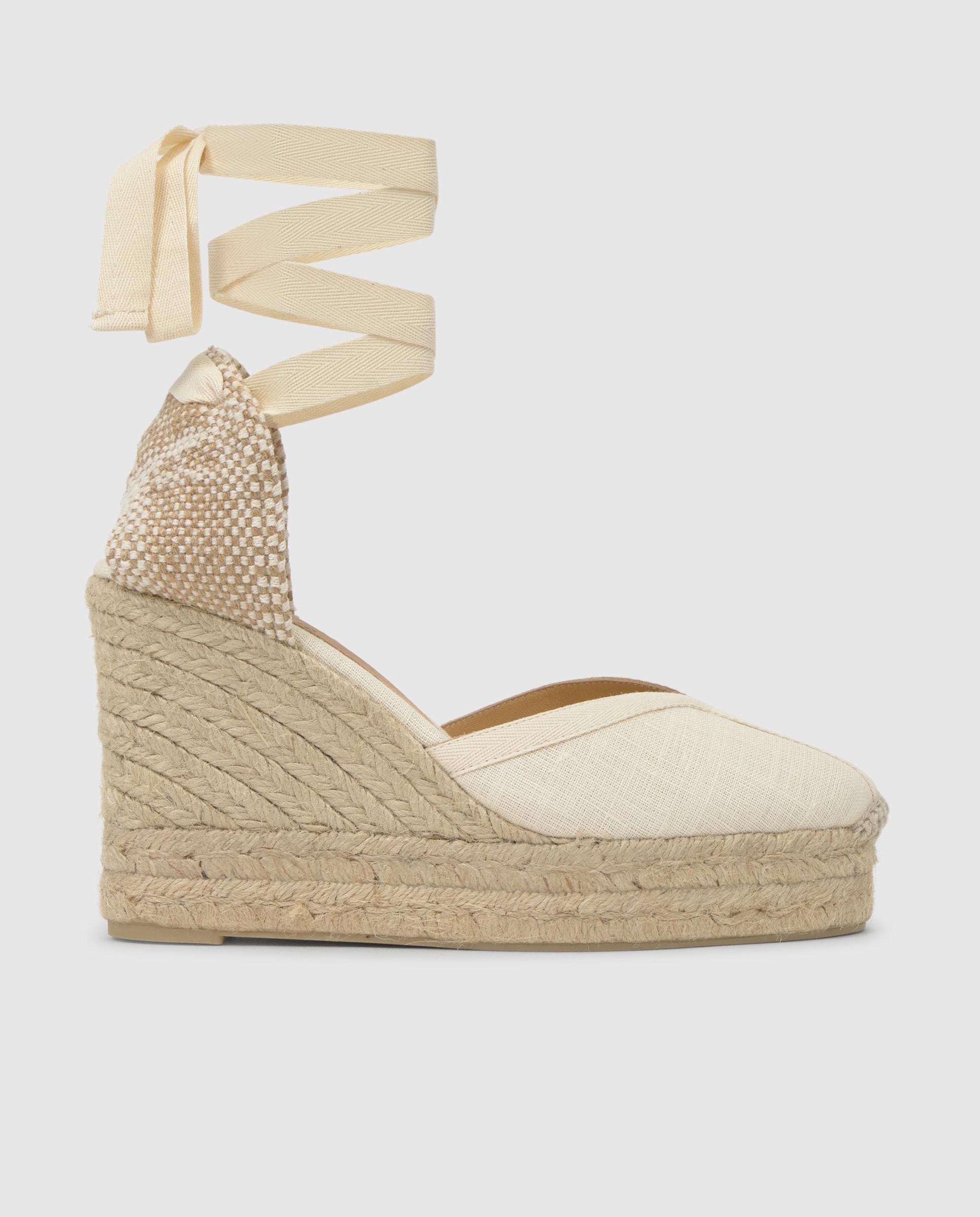 Imagem 0 de Alpercata Carmen Rasa com Peito Do Pé em V e Fecho de Tiras