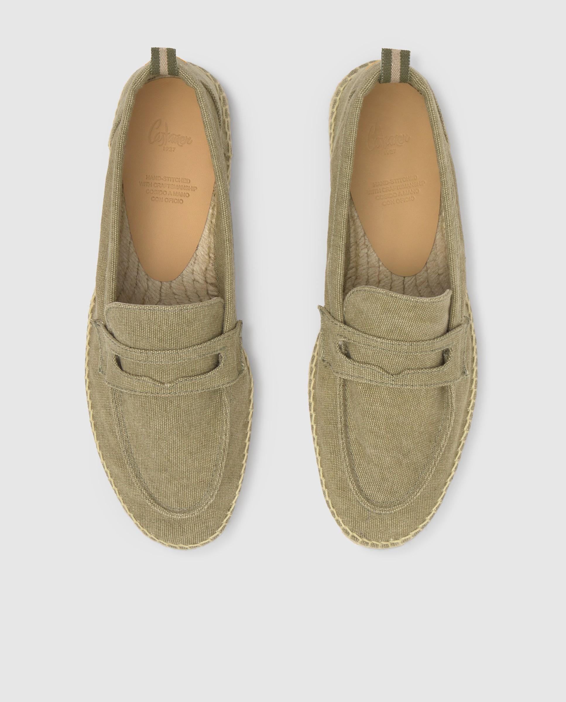 Alpercatas Nacho Estilo Mocassins com Sola de Juta Cosida Verde Azeitona-4
