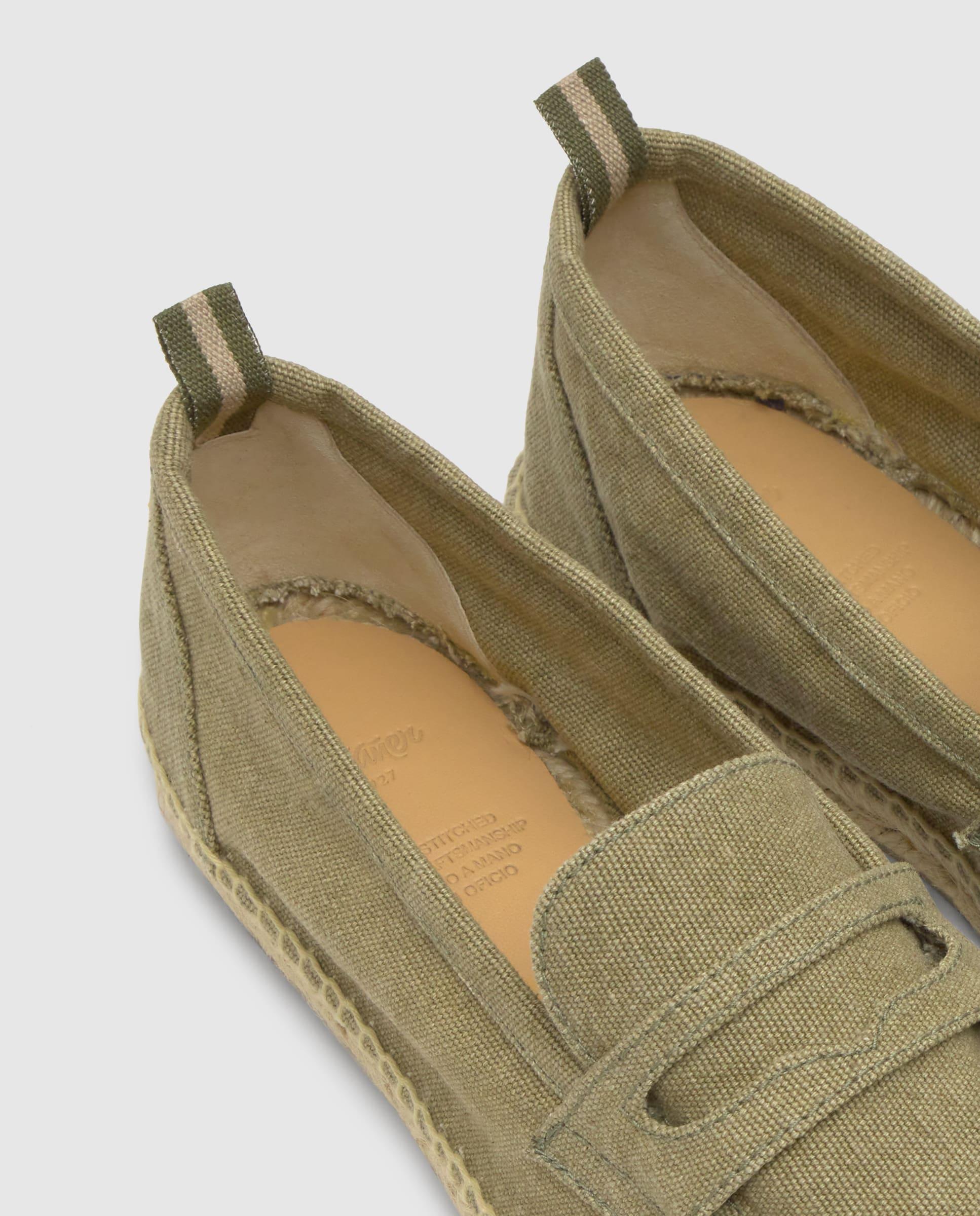 Alpercatas Nacho Estilo Mocassins com Sola de Juta Cosida Verde Azeitona-6