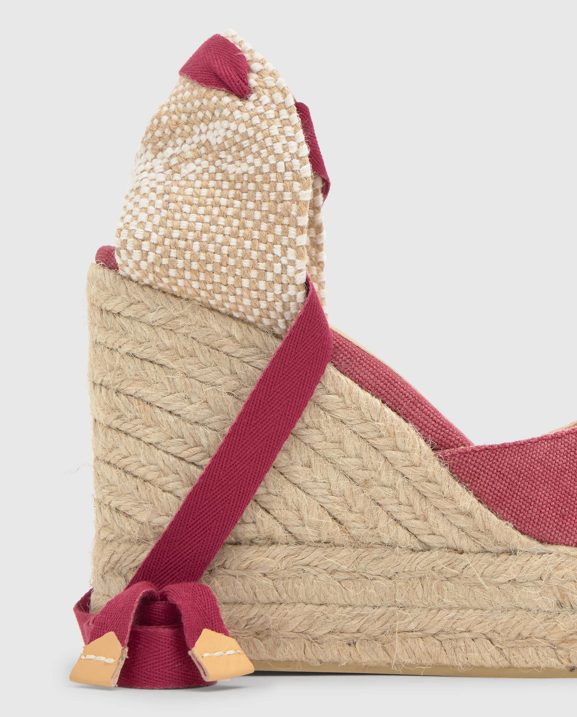 Alpercatas com Tiras Carina com Calcanhar Entrançado Rosa-4