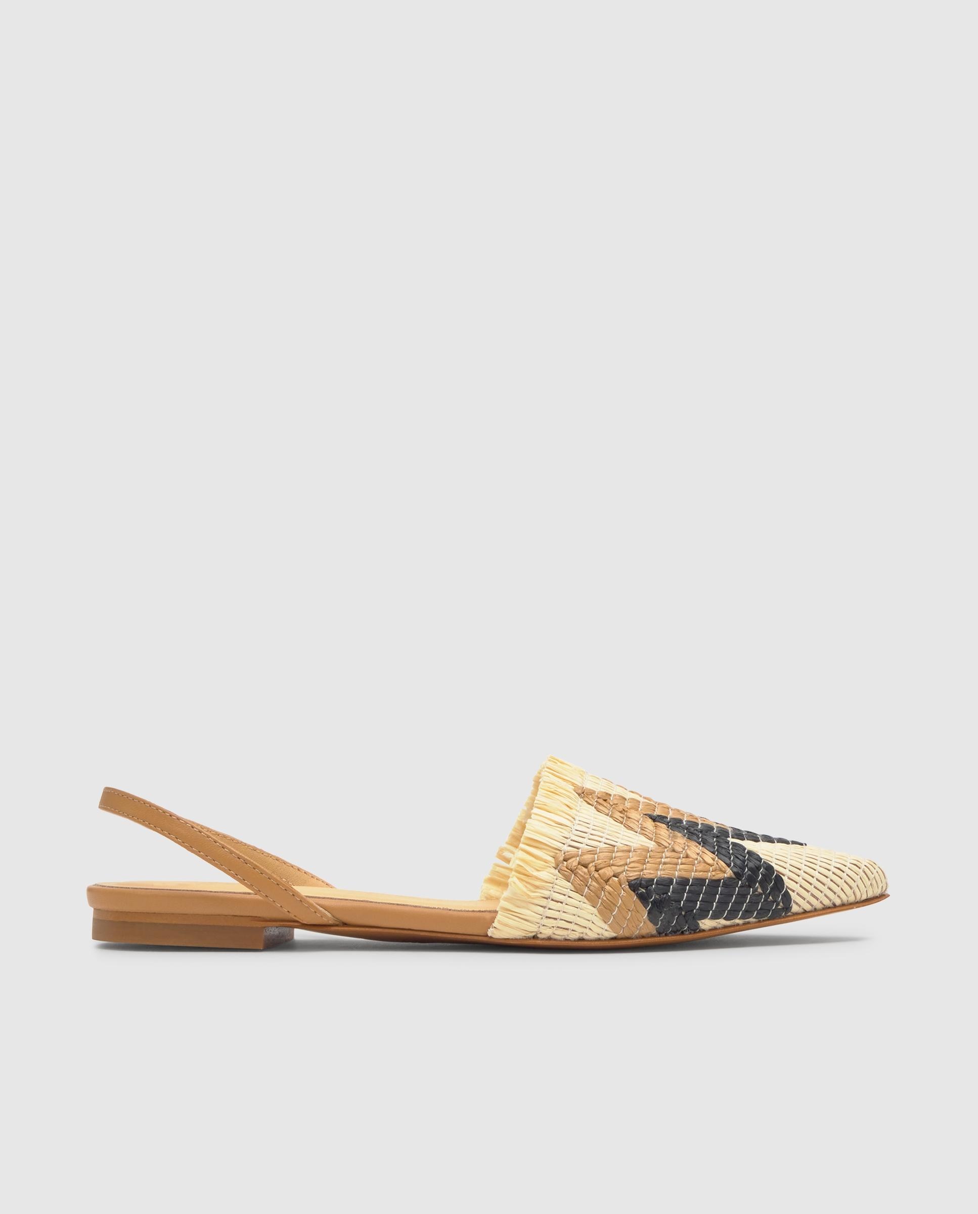 Imagem 0 de Slippers Berta com o Calcanhar Aberto em Ráfia Entrançada