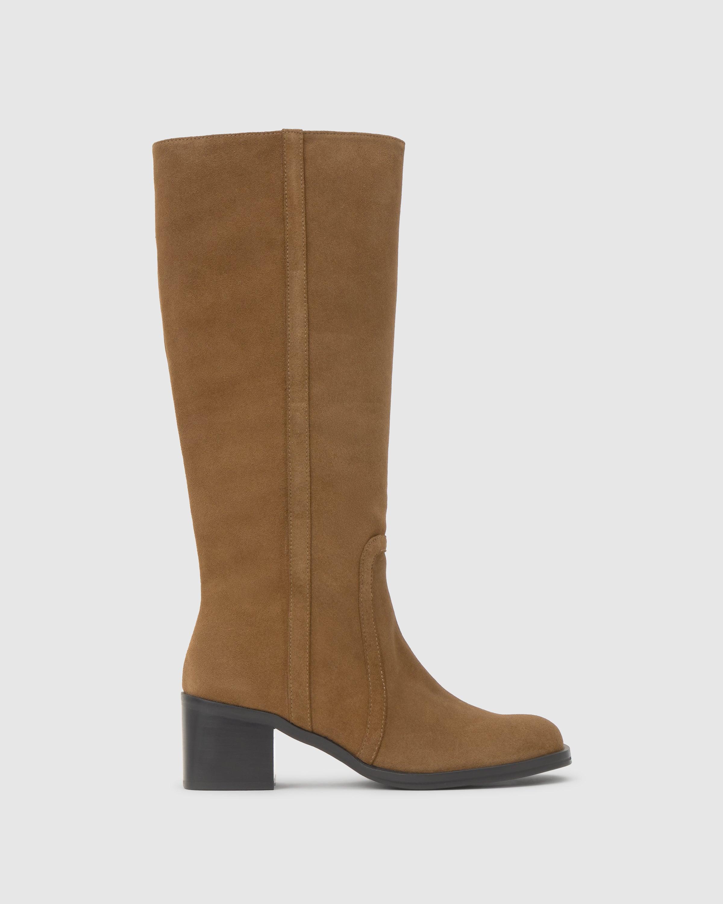 Imagem 0 de Botas Nimba em Camurça com Salto e Fecho Zip