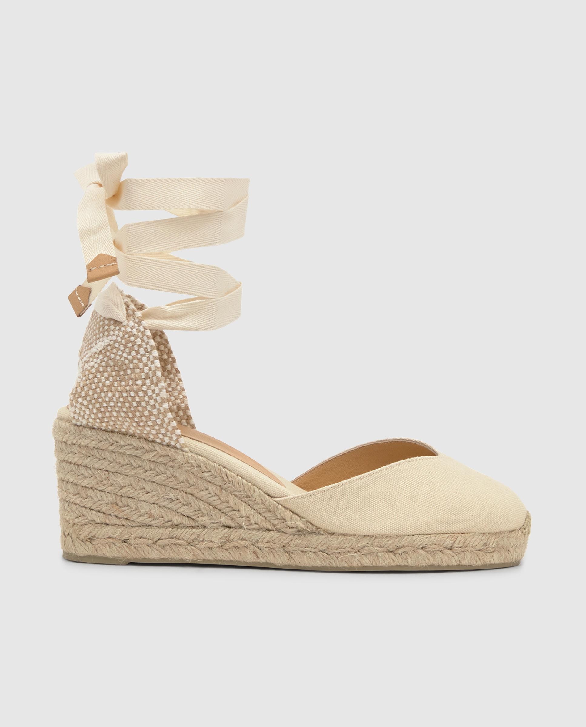 Imagem 0 de Alpercatas de Cunha Chiara em Algodão Orgânico com Fecho de Tiras