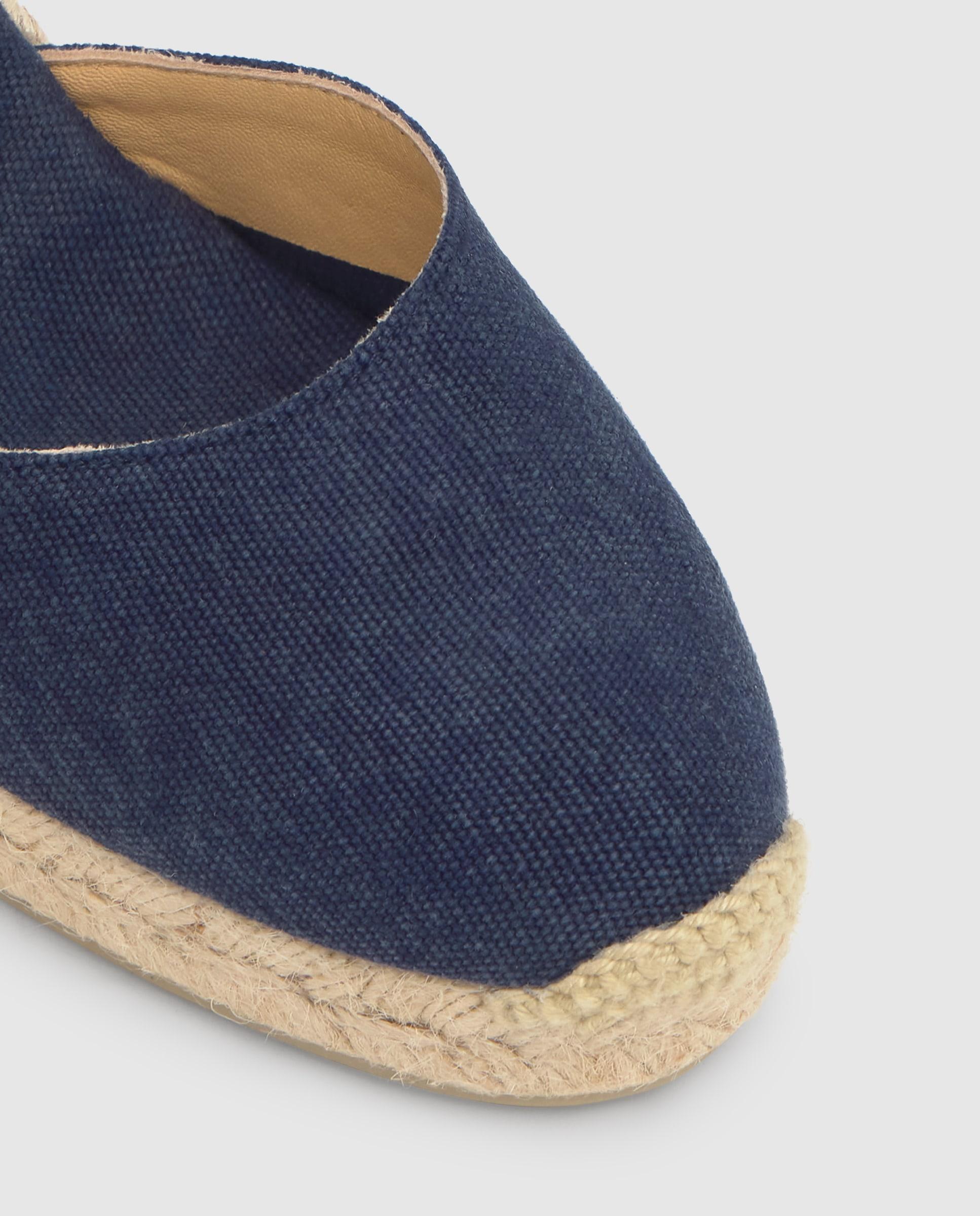 Alpercatas com Tiras Carina em Algodão Orgânico Lavado Azul-marinho-5