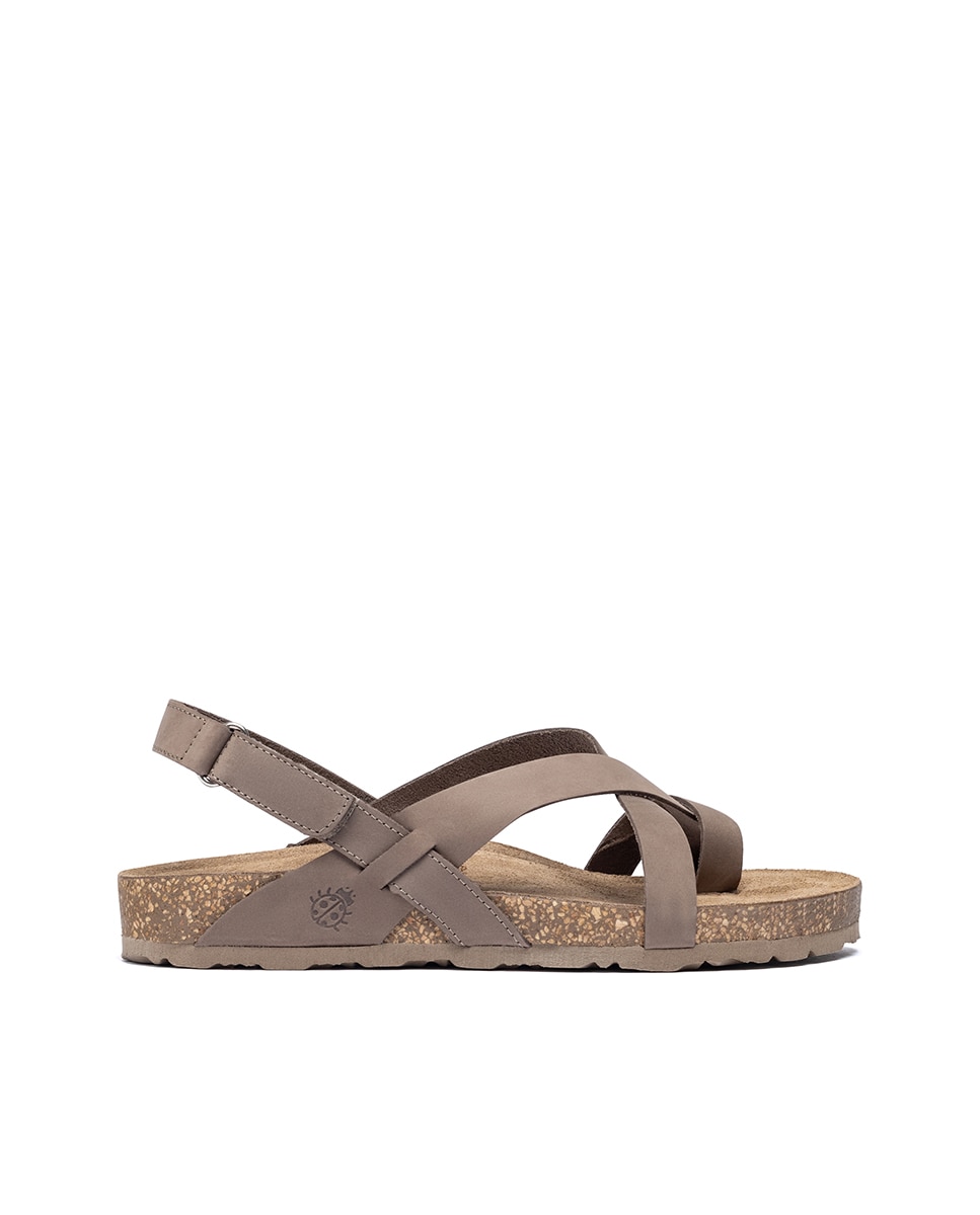 Imagem 0 de Sandálias Rasas de Pele