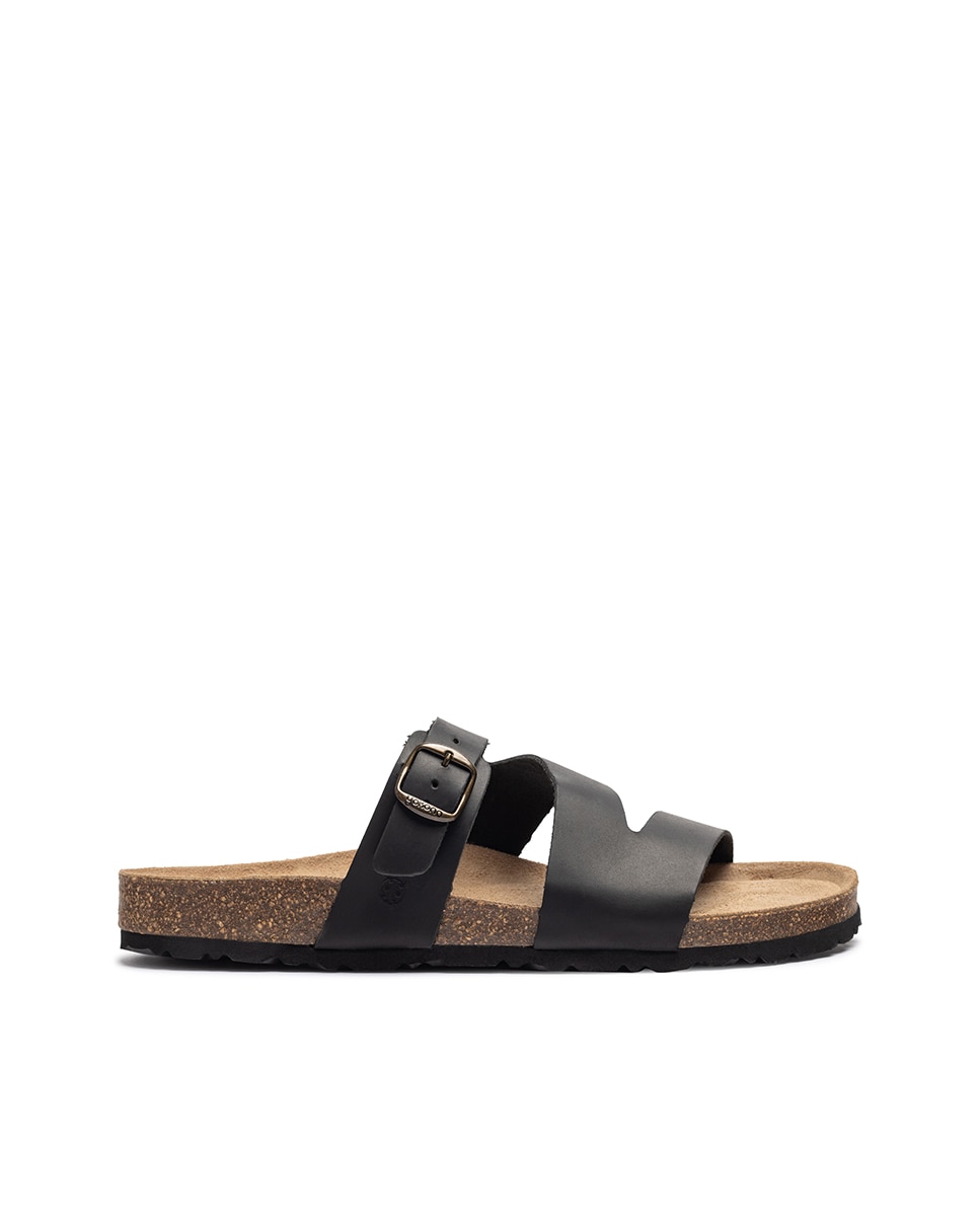 Imagem 0 de Sandálias Rasas de Pele