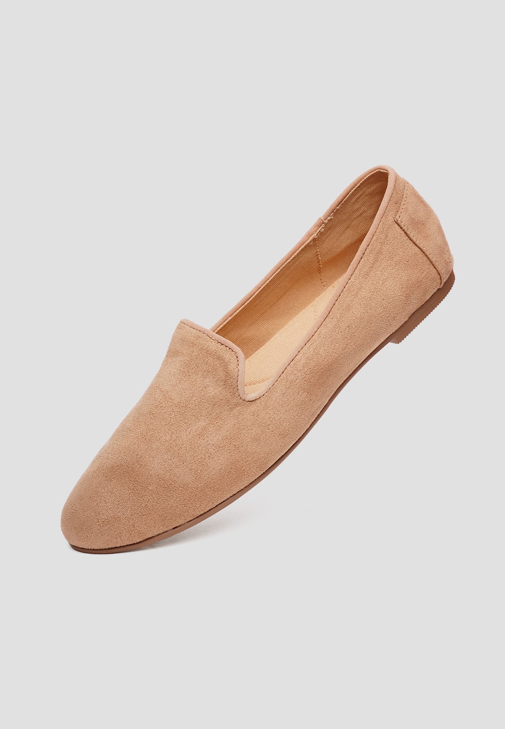 Slippers de Mulher de Camurça Vegan Nude-3