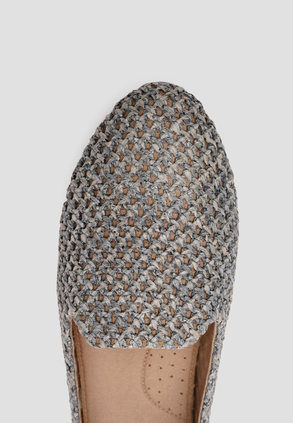 Slippers de Mulher de Tecido Azul-claro-3