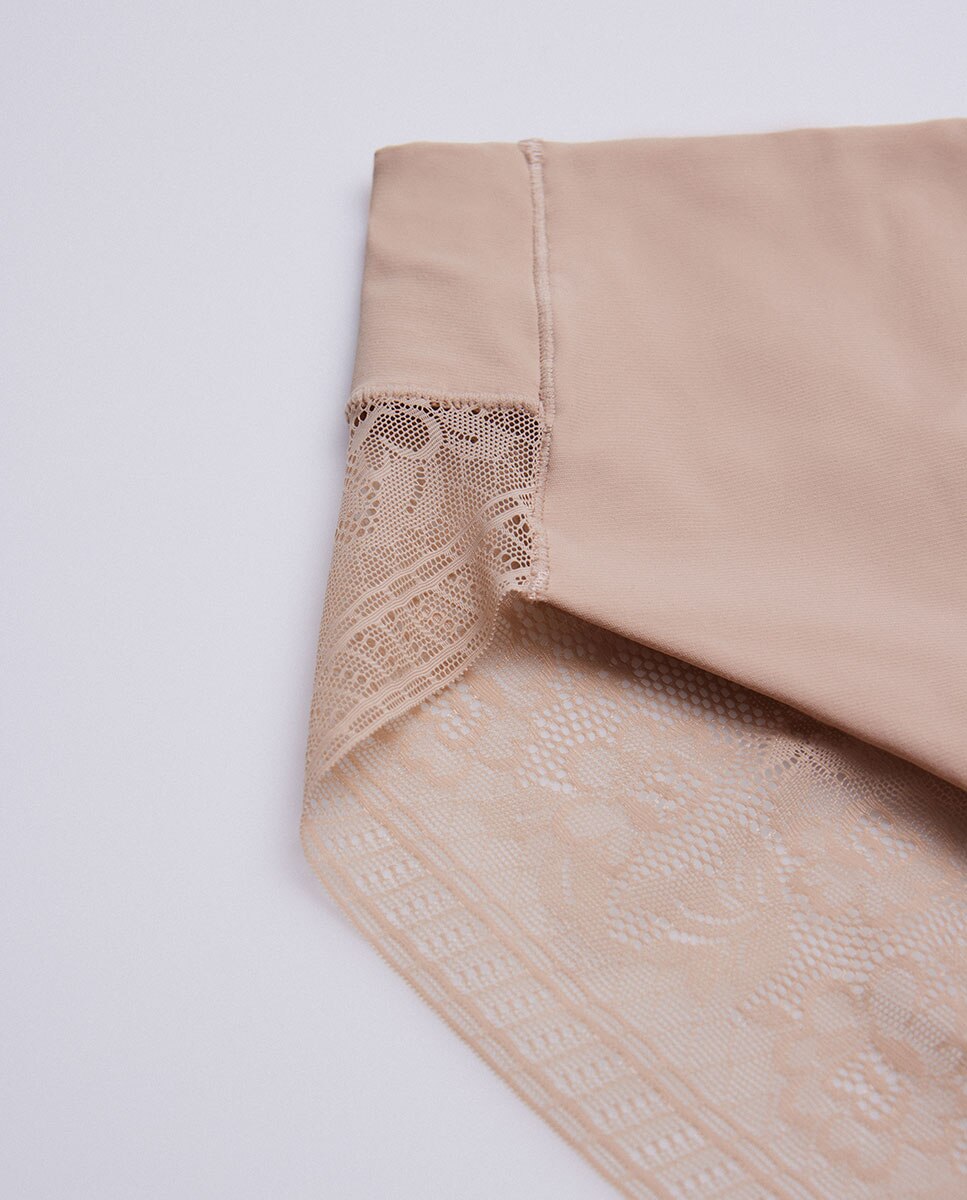Cueca Redutora Renda Nude-2