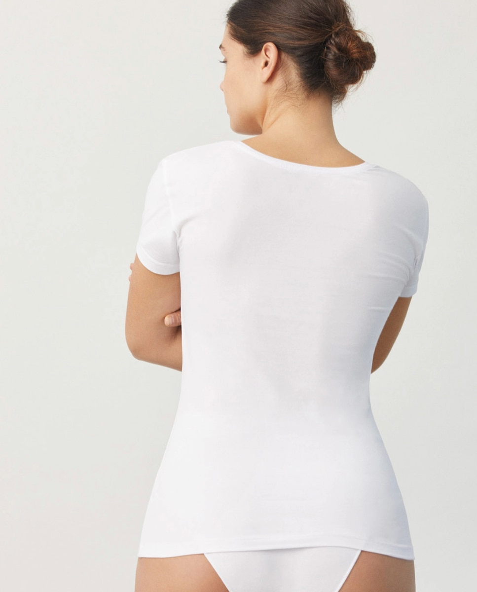 T-shirt Interior de Manga Curta Branco-3