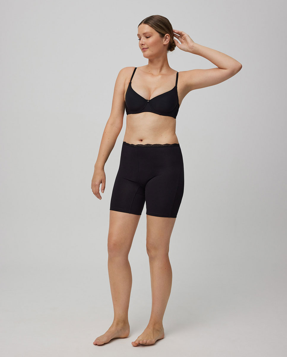 Culotte Antirroce Algodão Preto-3
