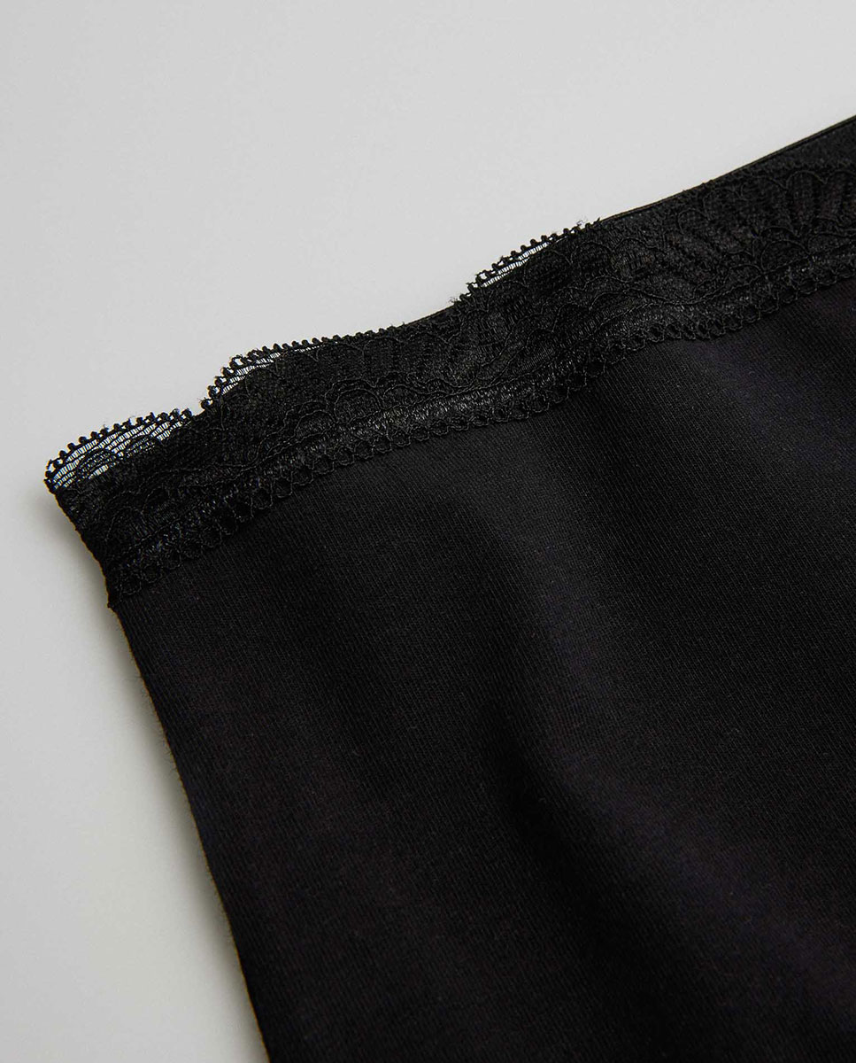 Culotte Antirroce Algodão Preto-5