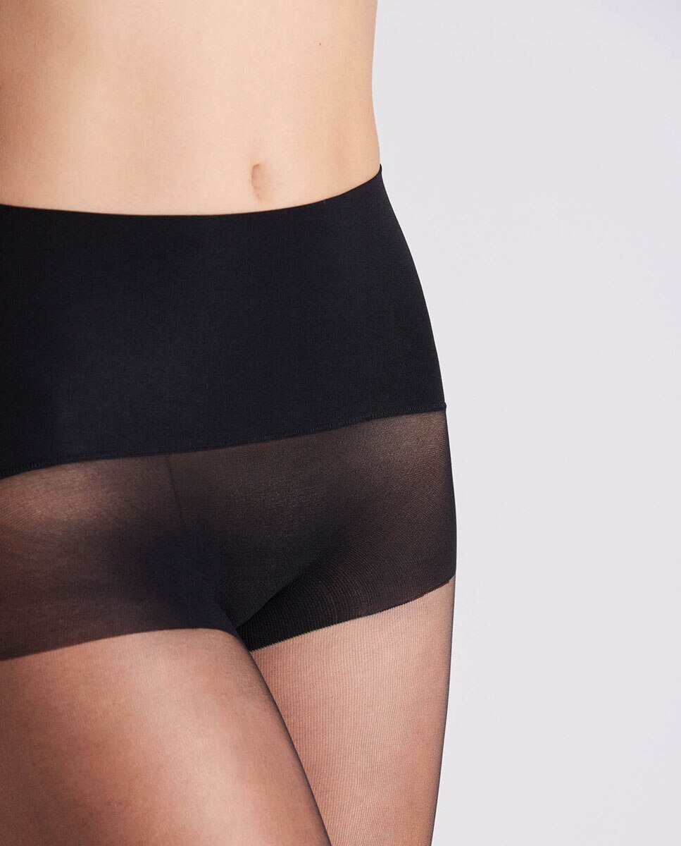 Collants sem Costuras 15 Denier Preto-4